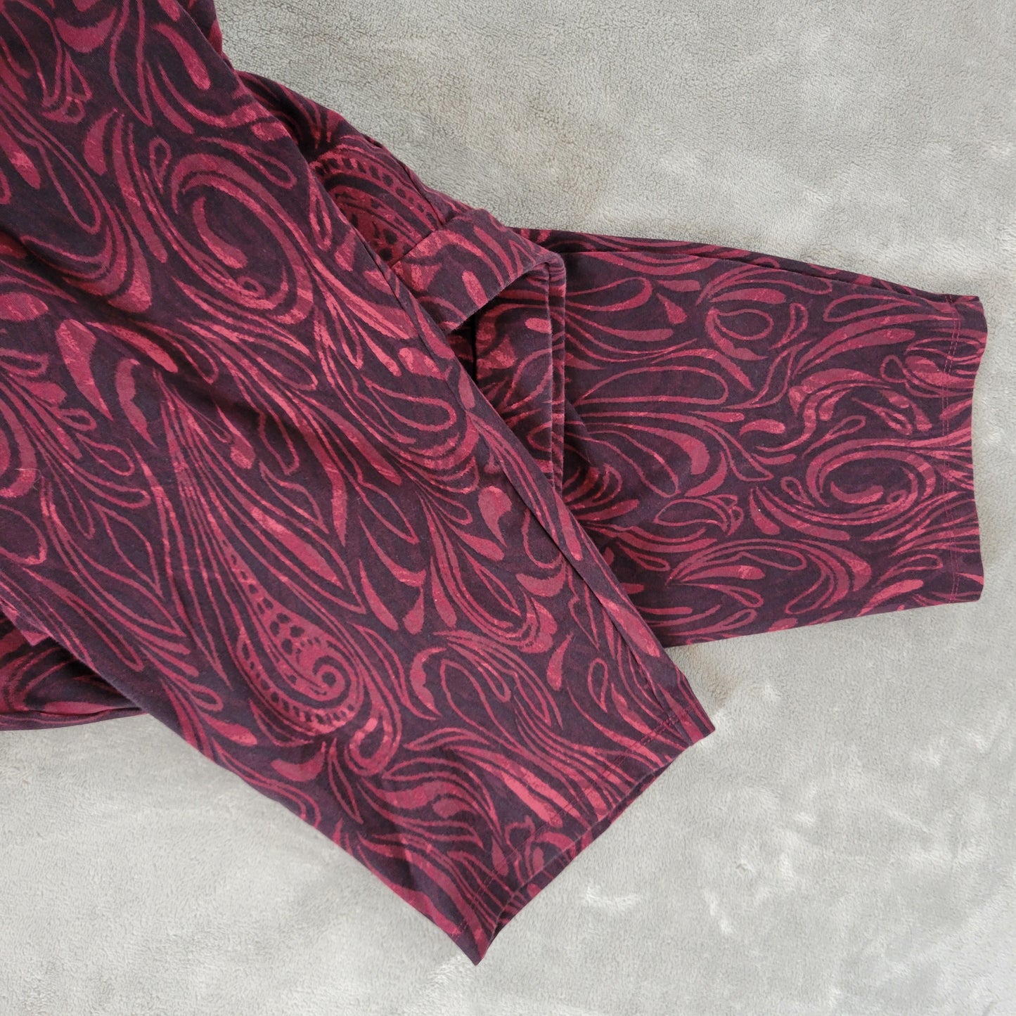 Susan Graver Weekend Plus 2XP Paisley Capri Pants Elastic Waist Pull On PAI59E