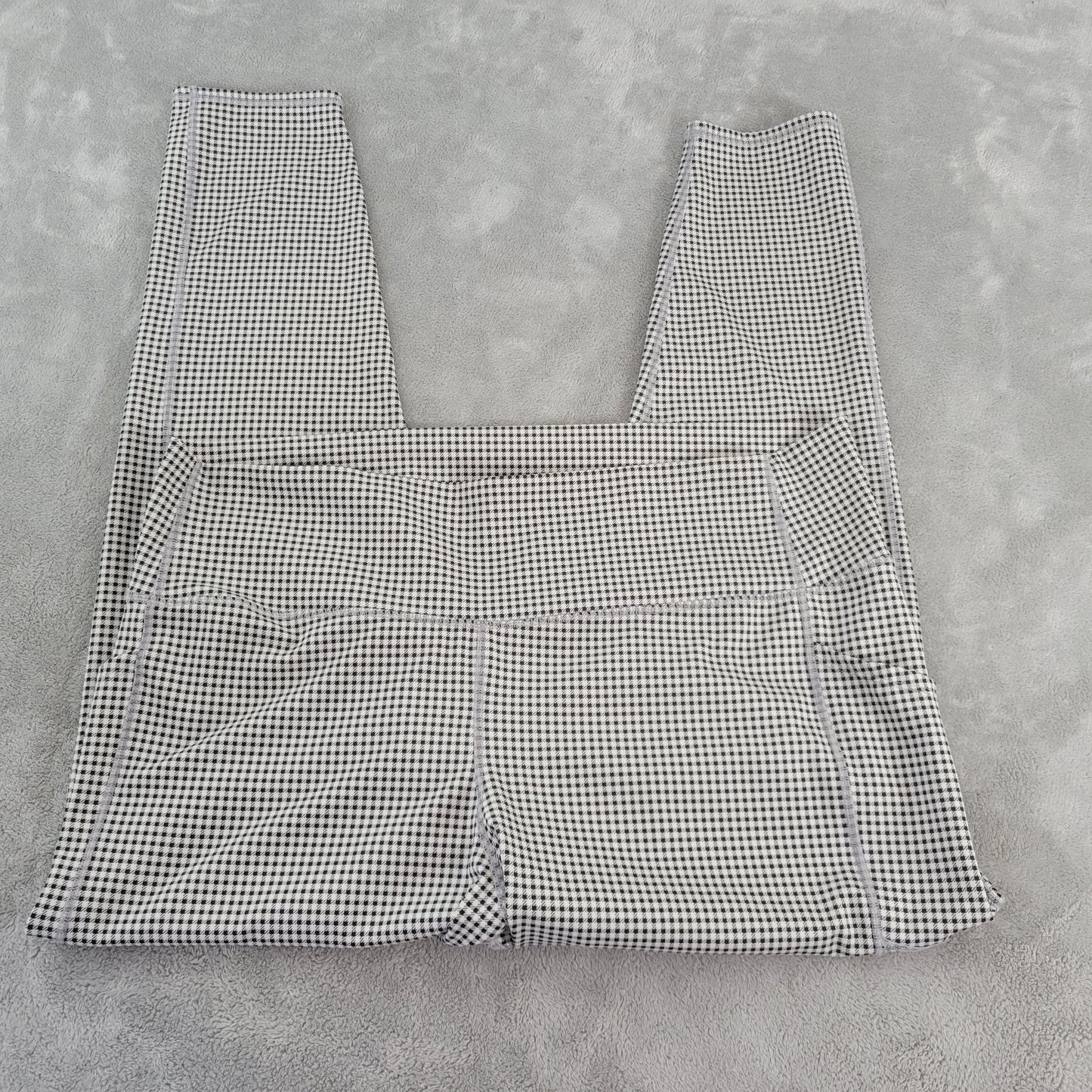 Gap Fit Sky High Women XXL Gingham Check Leggings Pockets Cropped Yoga PLA31E
