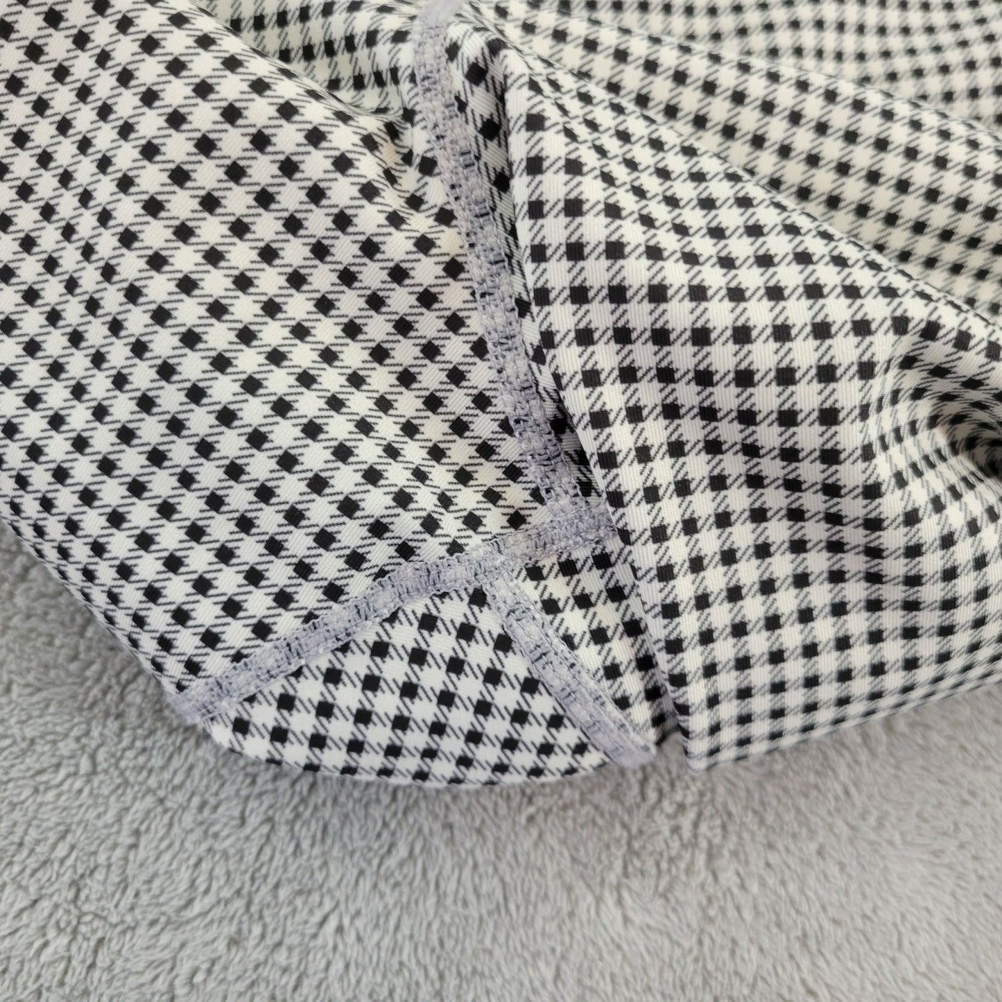 Gap Fit Sky High Women XXL Gingham Check Leggings Pockets Cropped Yoga PLA31E