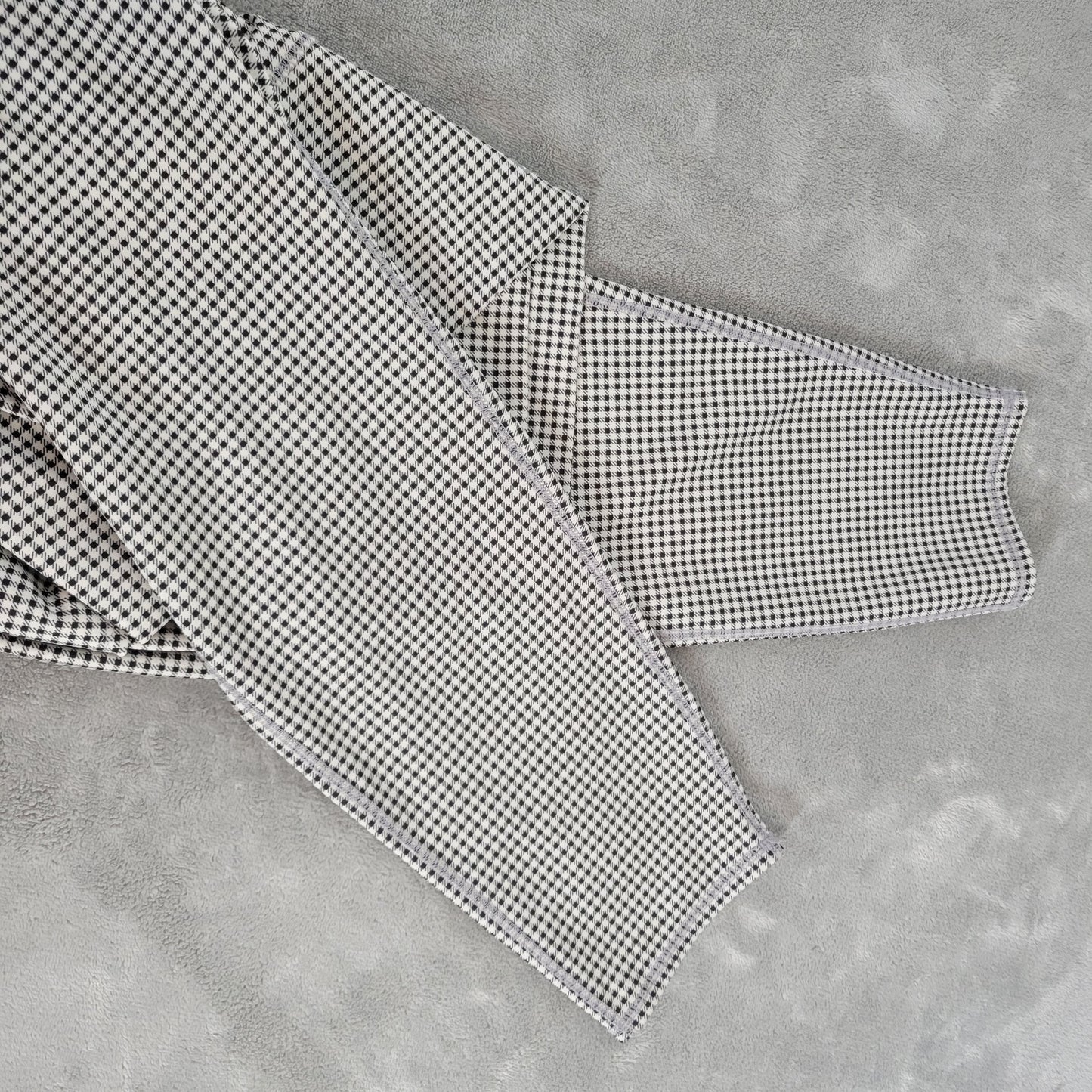 Gap Fit Sky High Women XXL Gingham Check Leggings Pockets Cropped Yoga PLA31E