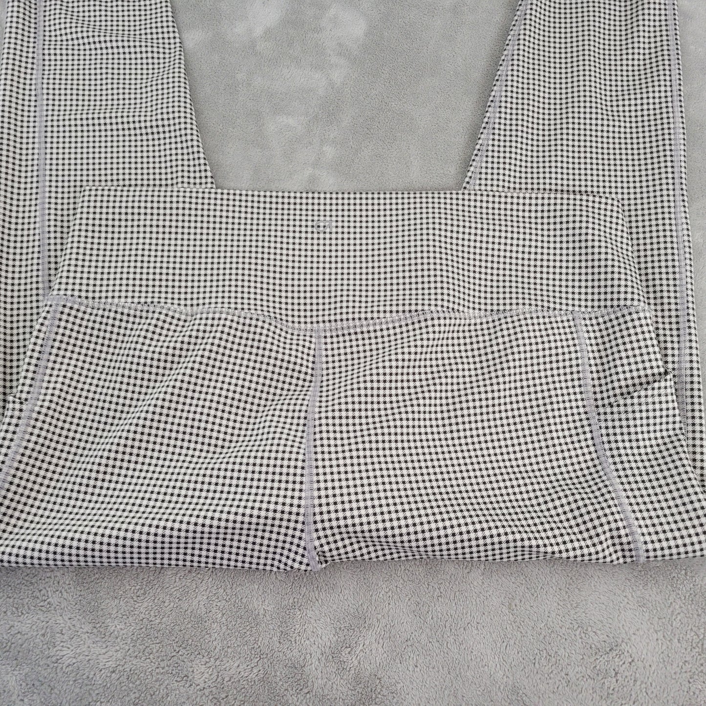Gap Fit Sky High Women XXL Gingham Check Leggings Pockets Cropped Yoga PLA31E