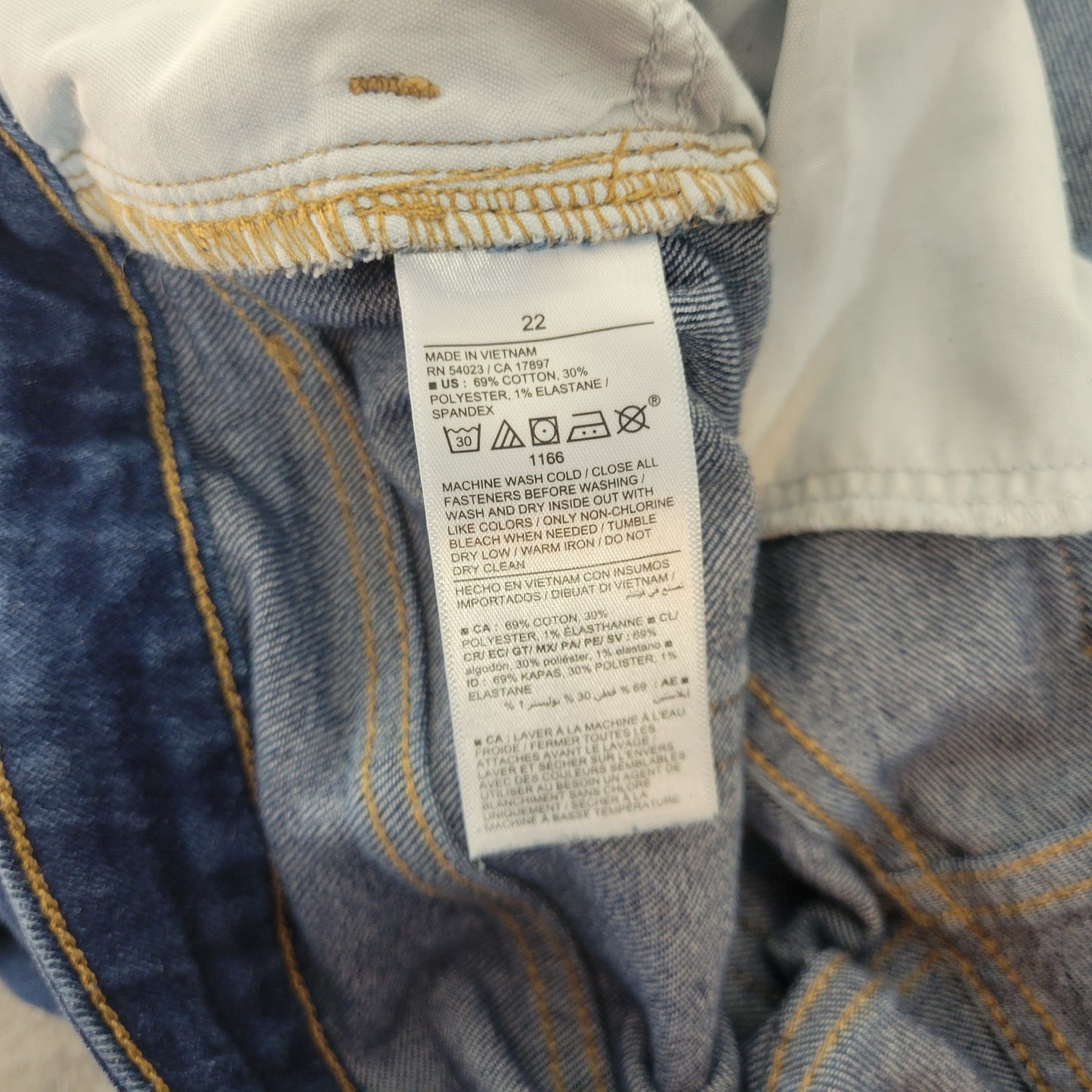 Old Navy Wow Women Plus 22 Wide Leg Jeans Dark Blue Wash Denim SL107E
