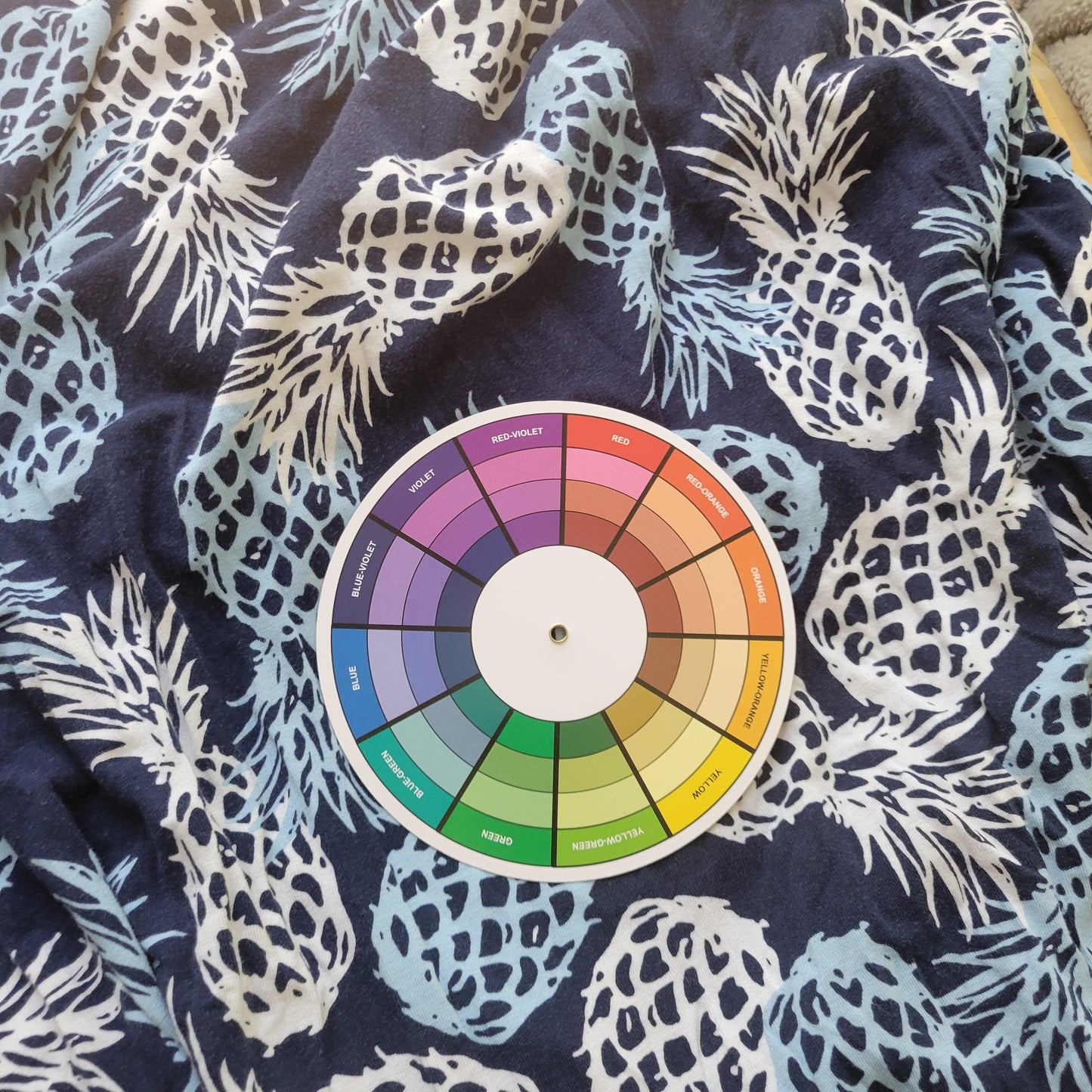 St. John's Bay Women Plus 1X Blue Pineapple Tank Dress V-Neck Knee Casual D11E