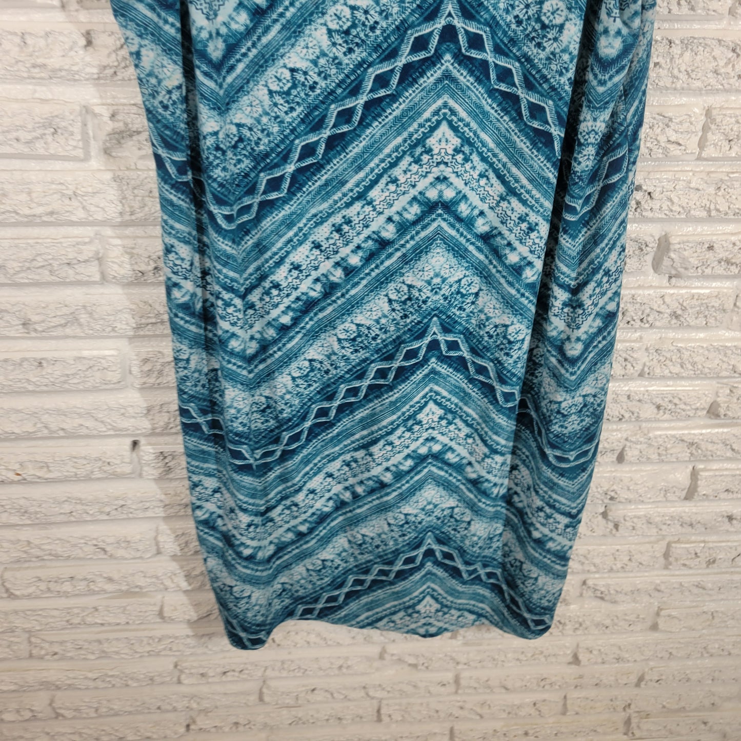 Rouge Dress 3X Plus Tank Geometric Blue Watercolor Sleeveless Casual GEO81E