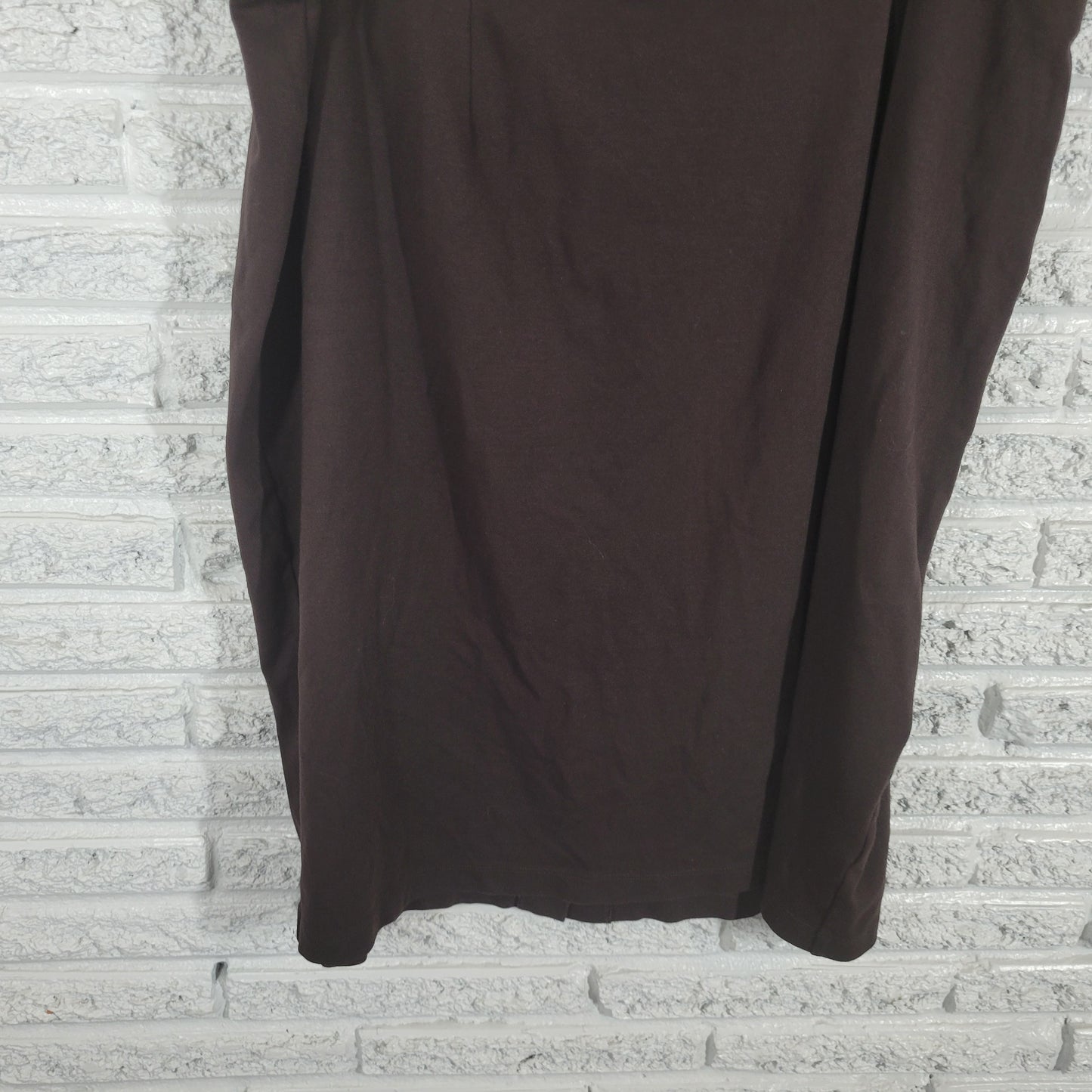 Eileen Fisher Brown Pencil Skirt 3X Plus Pull On Stretch Knee Length BRO45E