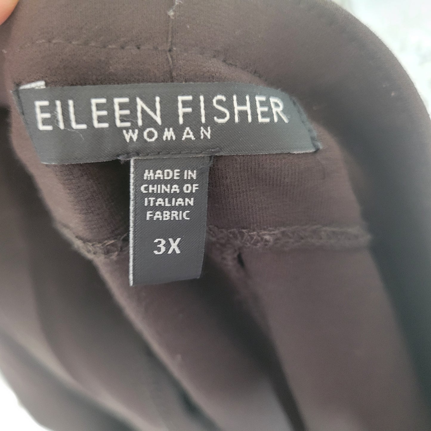 Eileen Fisher Brown Pencil Skirt 3X Plus Pull On Stretch Knee Length BRO45E