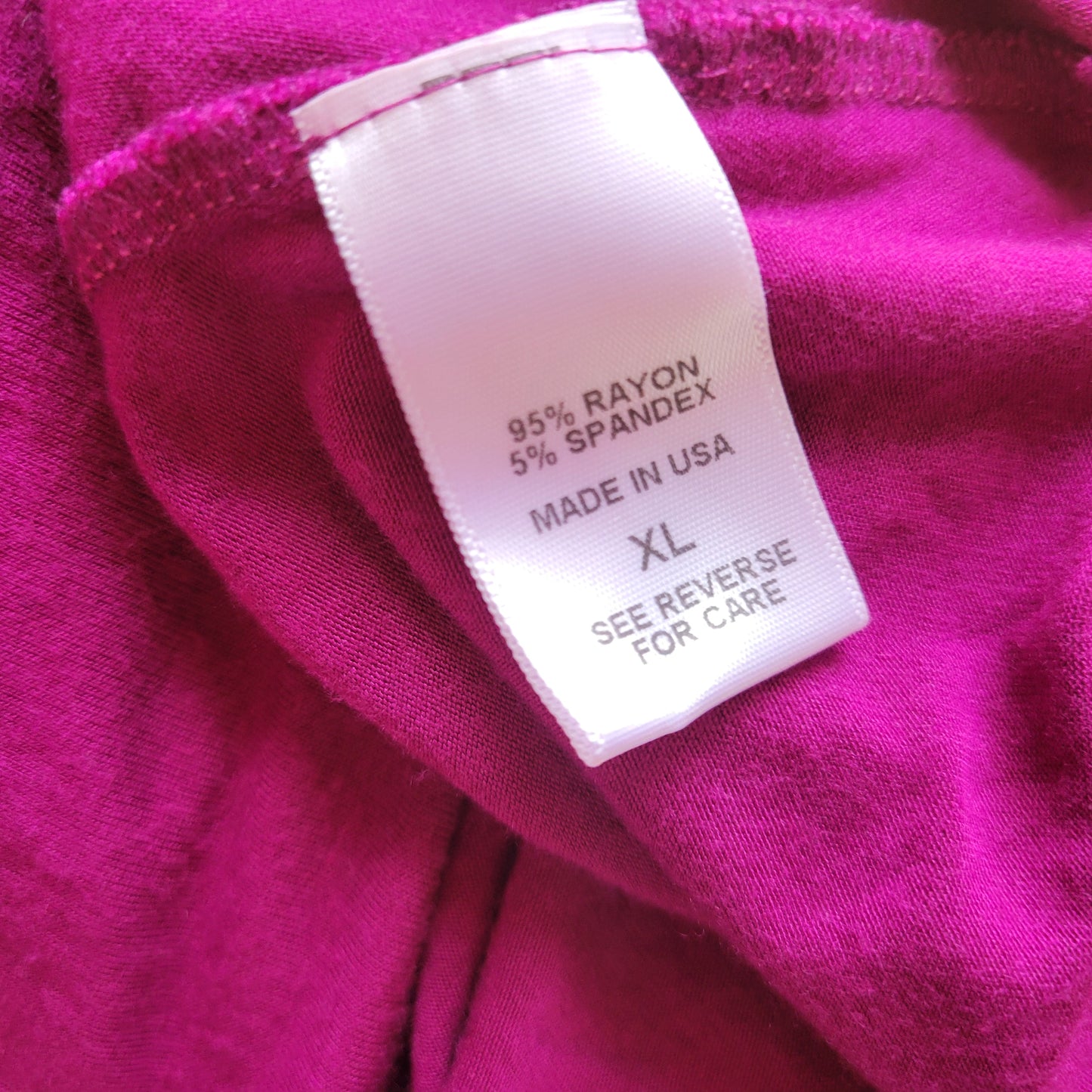 Kate & Mallory Women XL Purple Asymmetric Tunic 3/4 Sleeve Shoulder Zip PUR47E