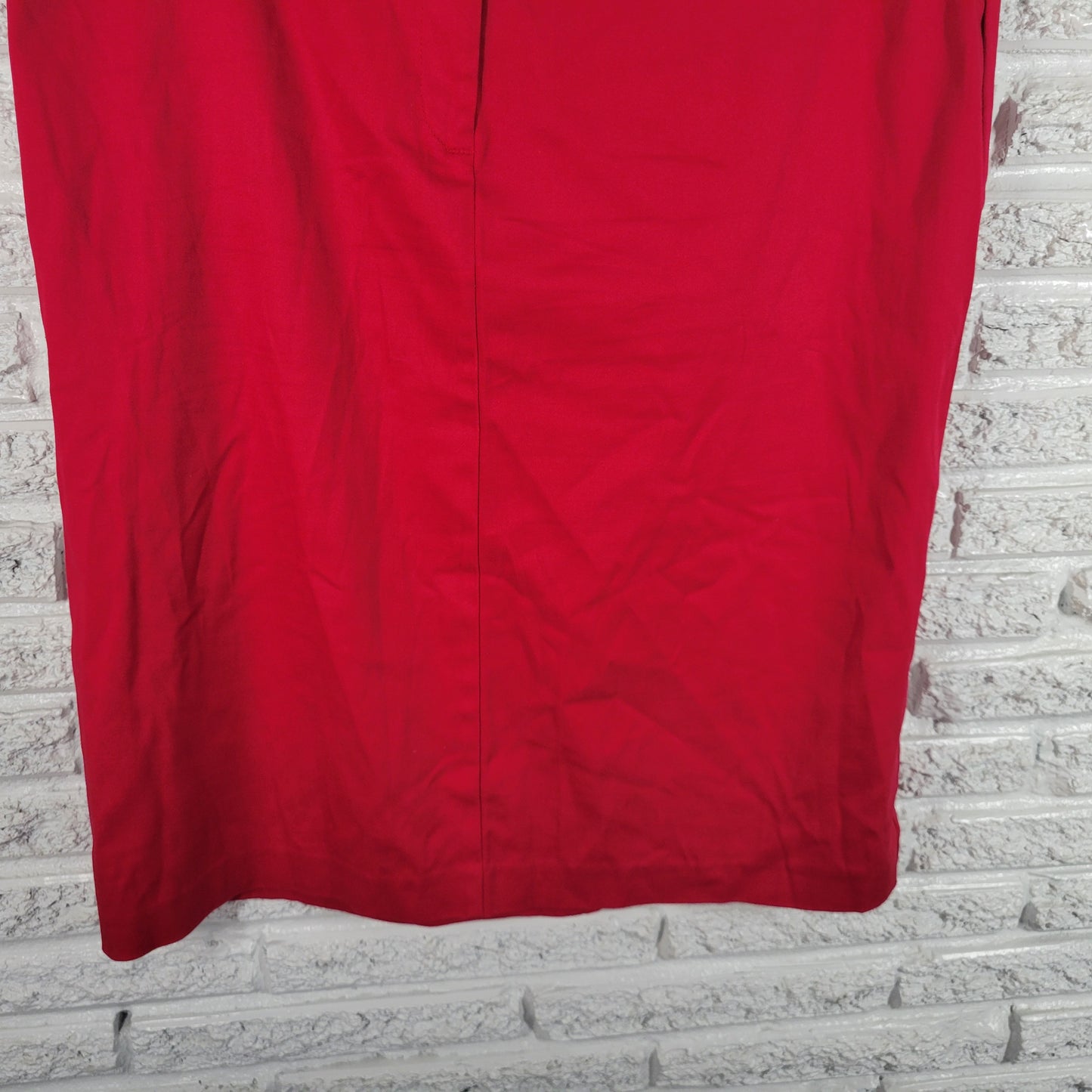 Courtenay Womens Size 18W Skirt Red Pencil Knee Length Cotton Straight RED53E