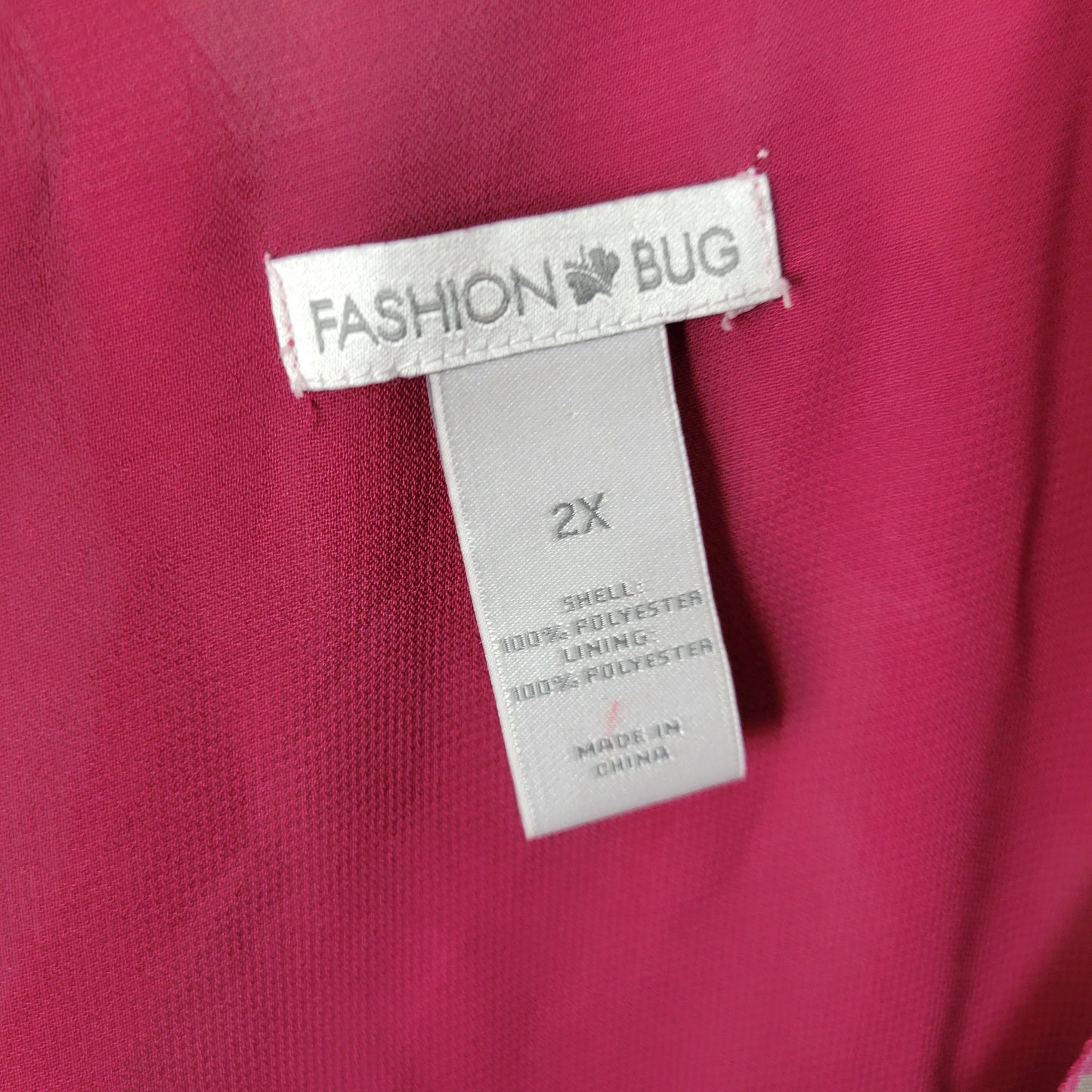 Fashion Bug Womens Swing Top 2X Pink Gray Watercolor Sleeveless Blouse WAT16E
