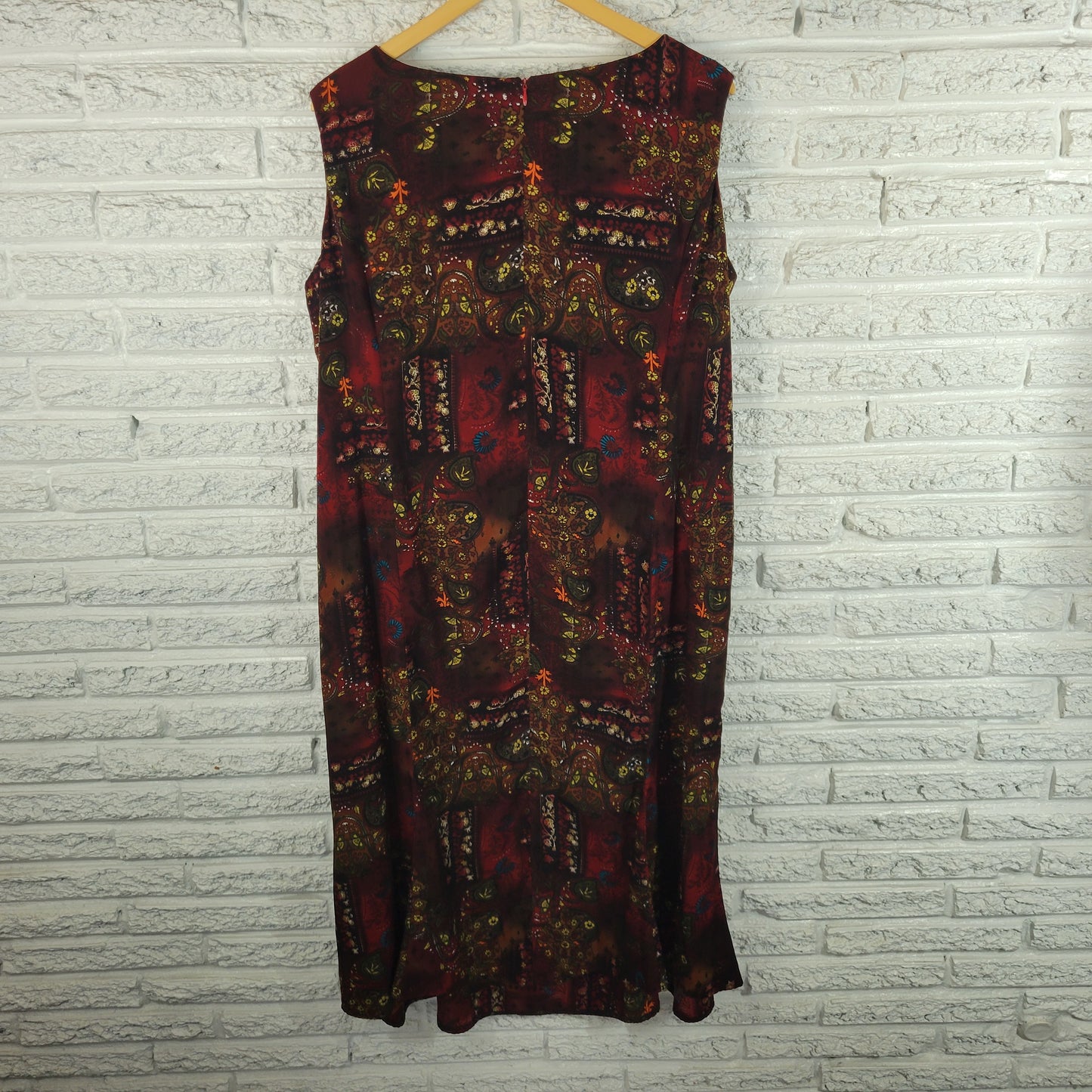 Anna Maxwell Womens Dress 22WP Petite Paisley Floral Shift Sleeveless Zip PAI64E