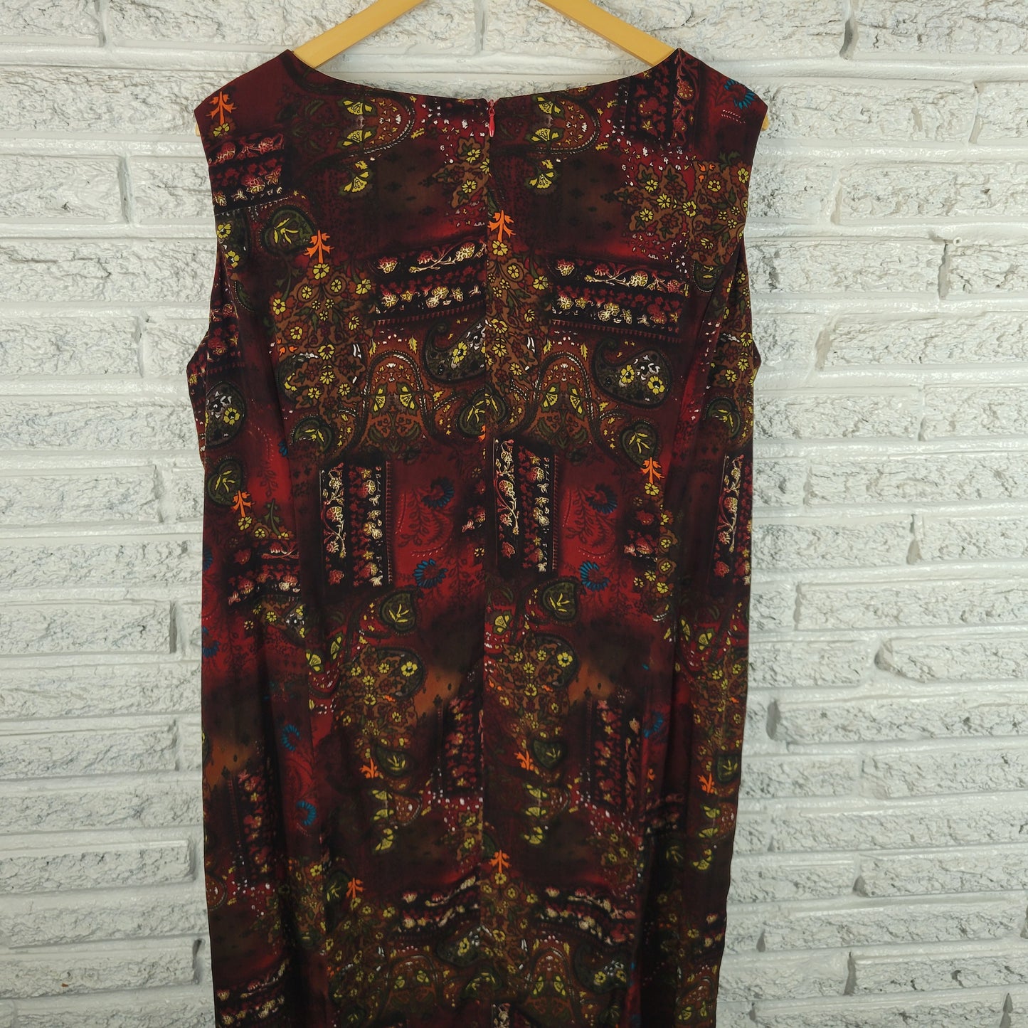 Anna Maxwell Womens Dress 22WP Petite Paisley Floral Shift Sleeveless Zip PAI64E
