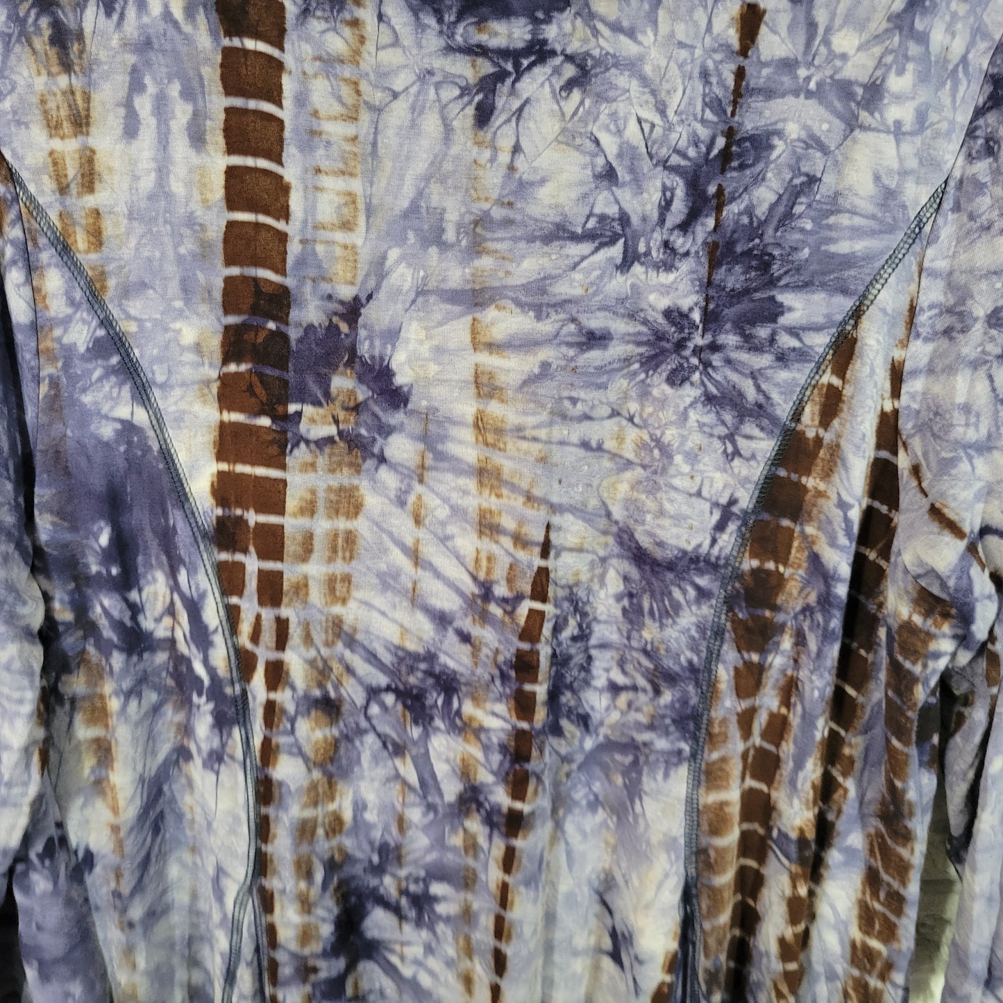 Avenue Womens Tunic Top Size 20 Blue Tie Dye 3/4 Sleeve V Neck Casual TIE18E
