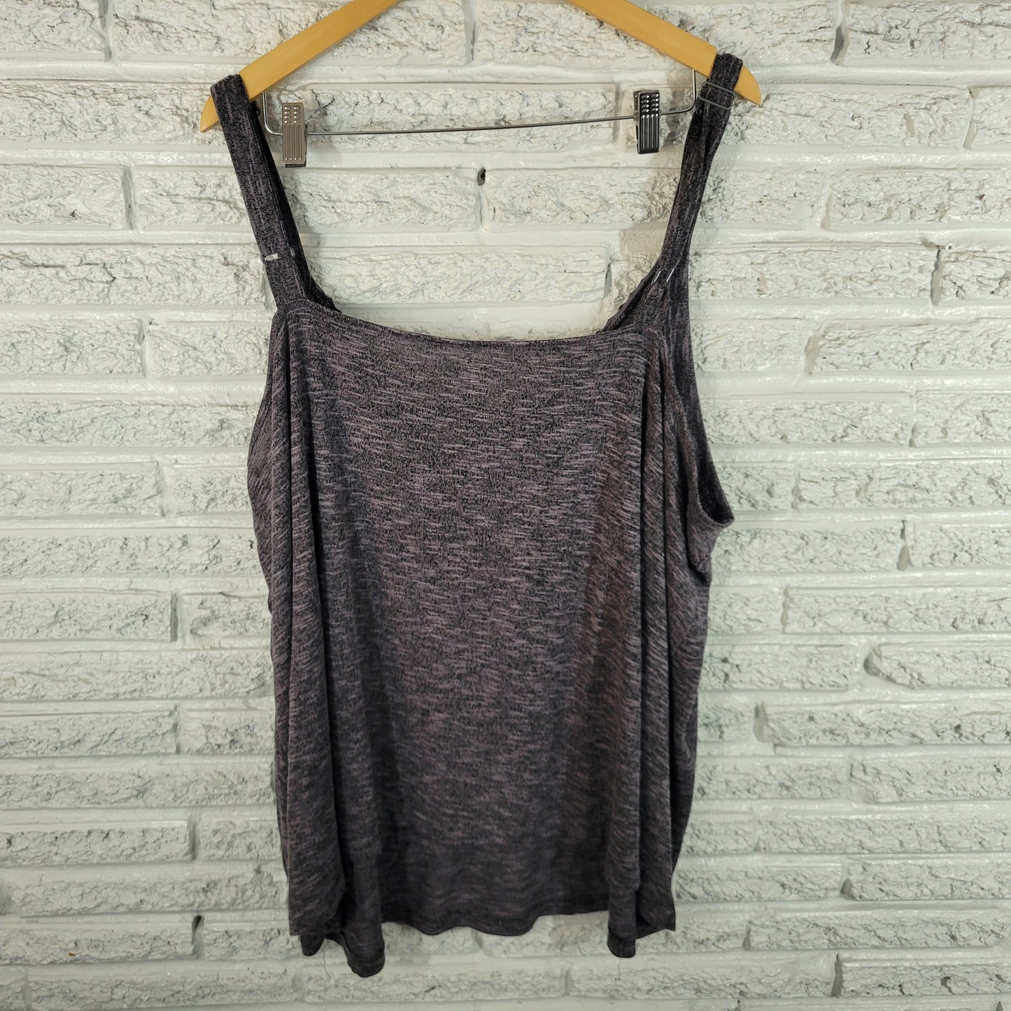 Dreams Co Womens Pajama Top Camisole Size 3X Gray Sleep Cami Adjustable GRA44E
