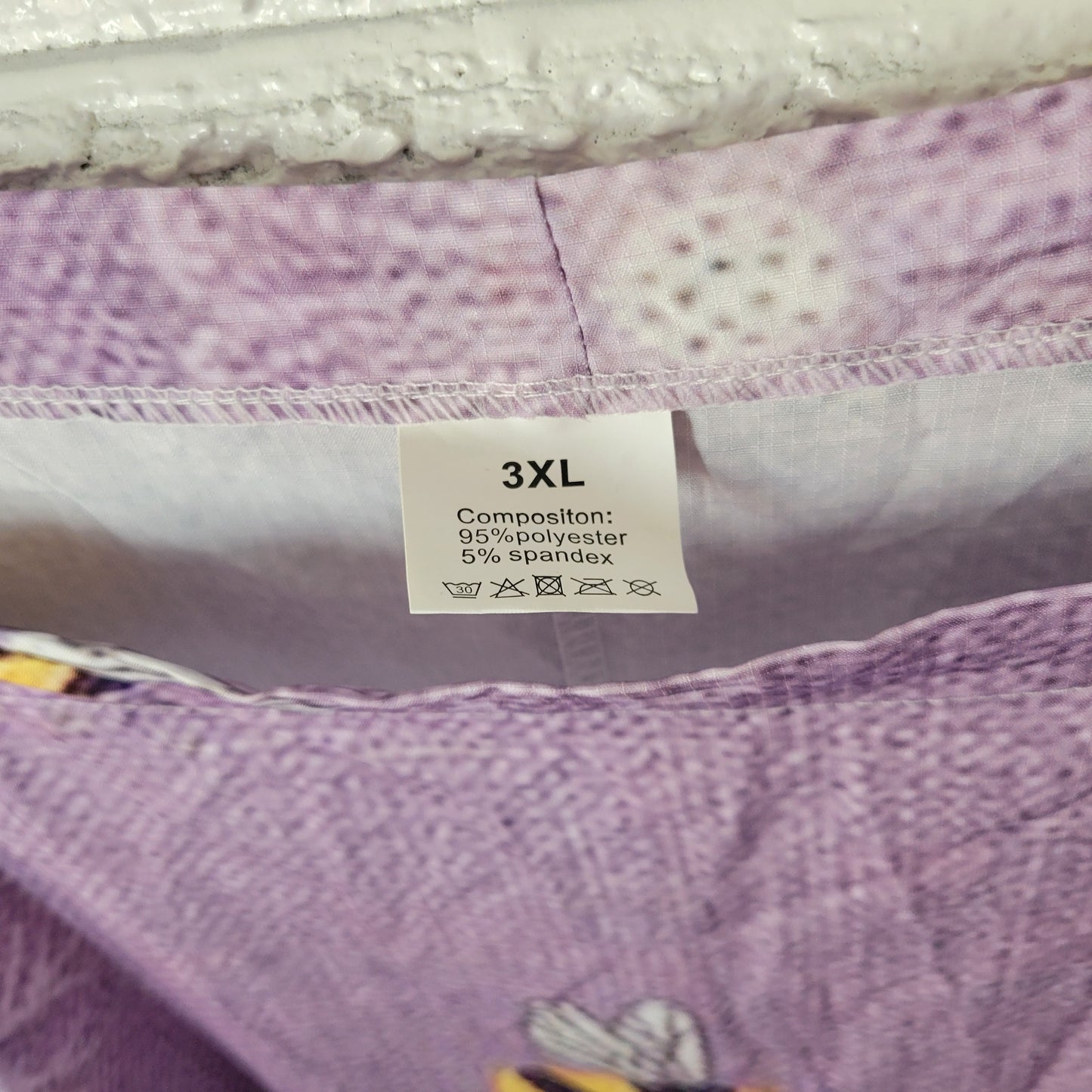 Womens Jumpsuit Plus Size 3XL Purple Bumble Bee Wide Leg Sleeveless PUR52E