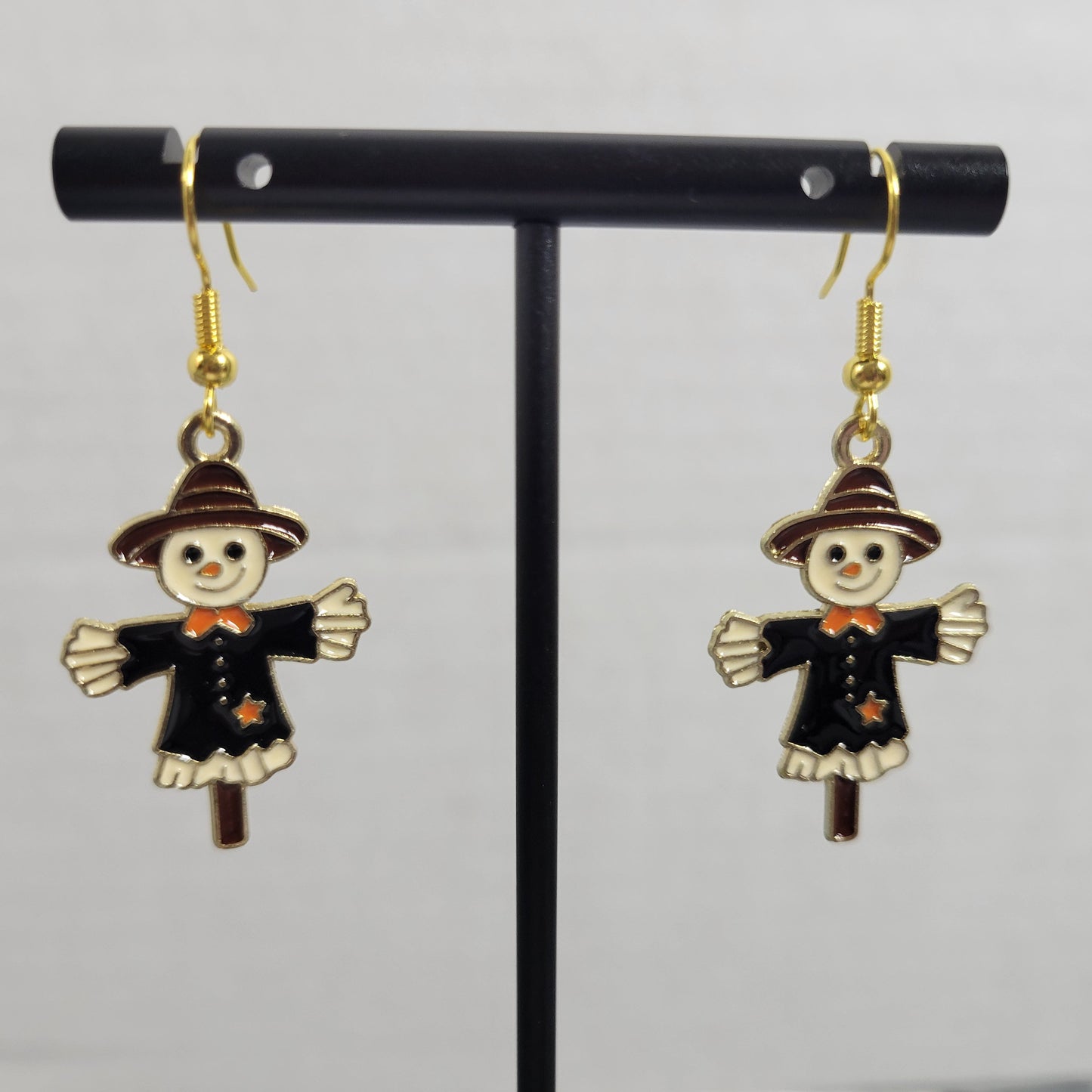 Cute Scarecrow Dangle Earrings Fall Halloween Enamel Thanksgiving E106E