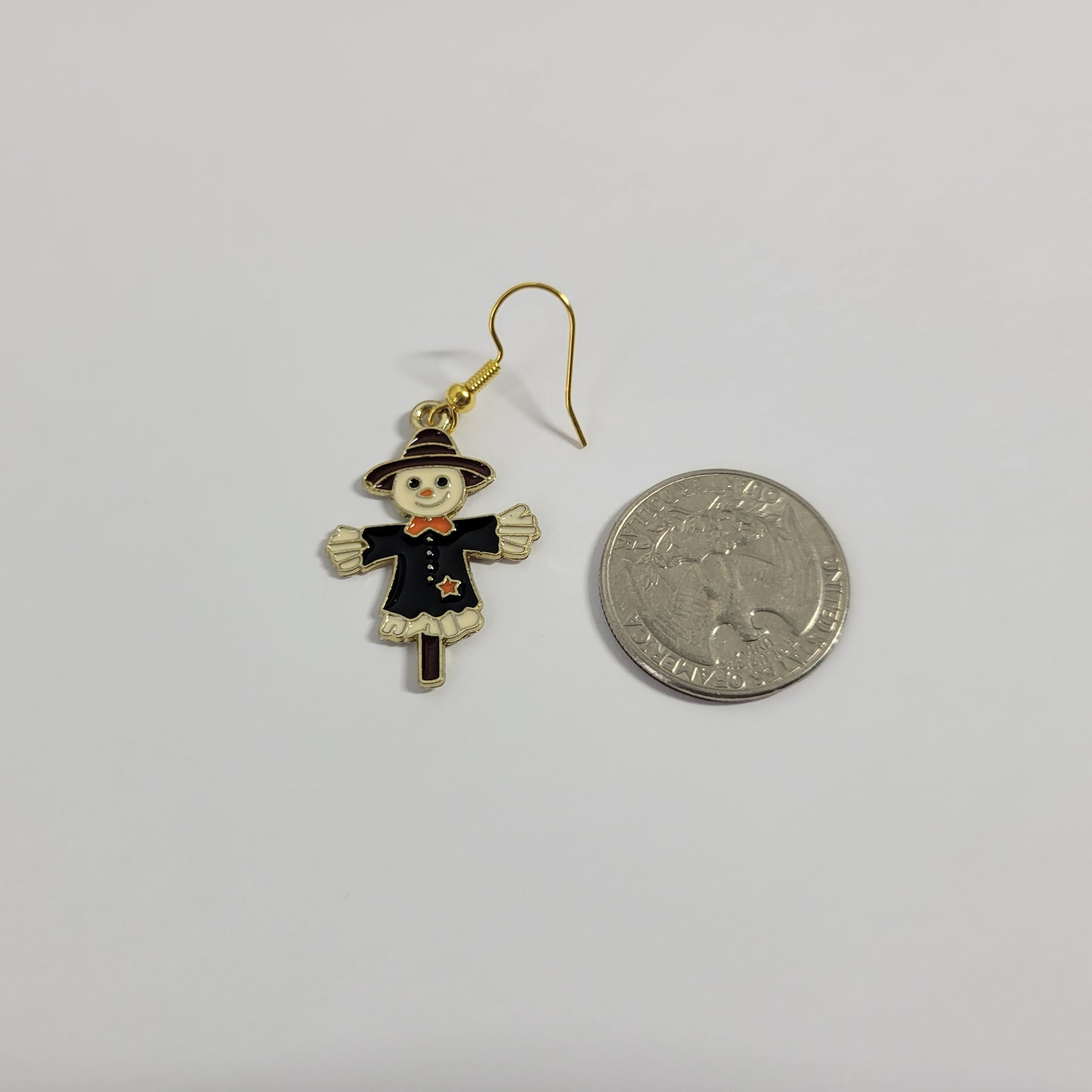 Cute Scarecrow Dangle Earrings Fall Halloween Enamel Thanksgiving E106E