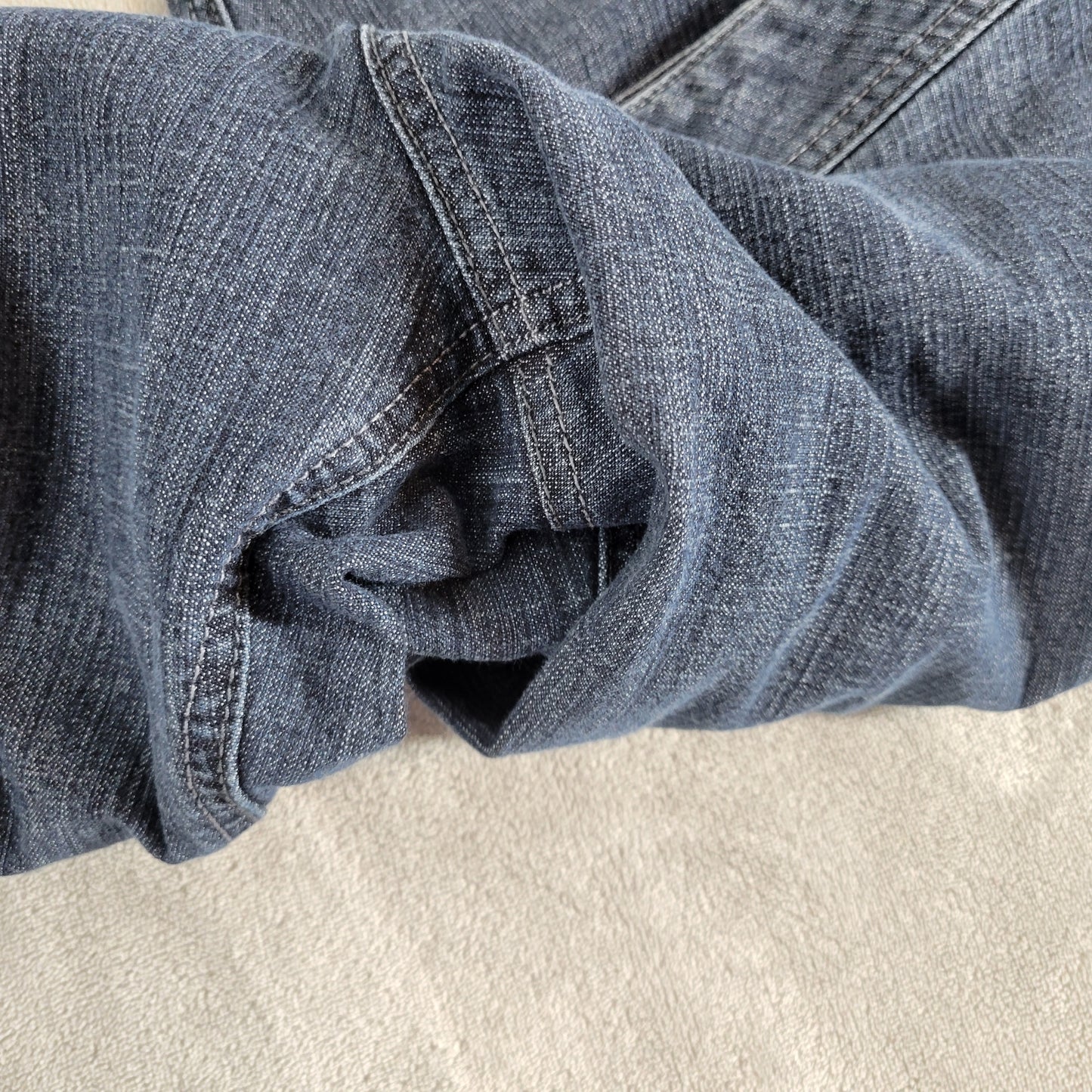 Riders by Lee Womens 18W Capri Jeans Dark Blue Denim Studded 5 Pocket CAP16E