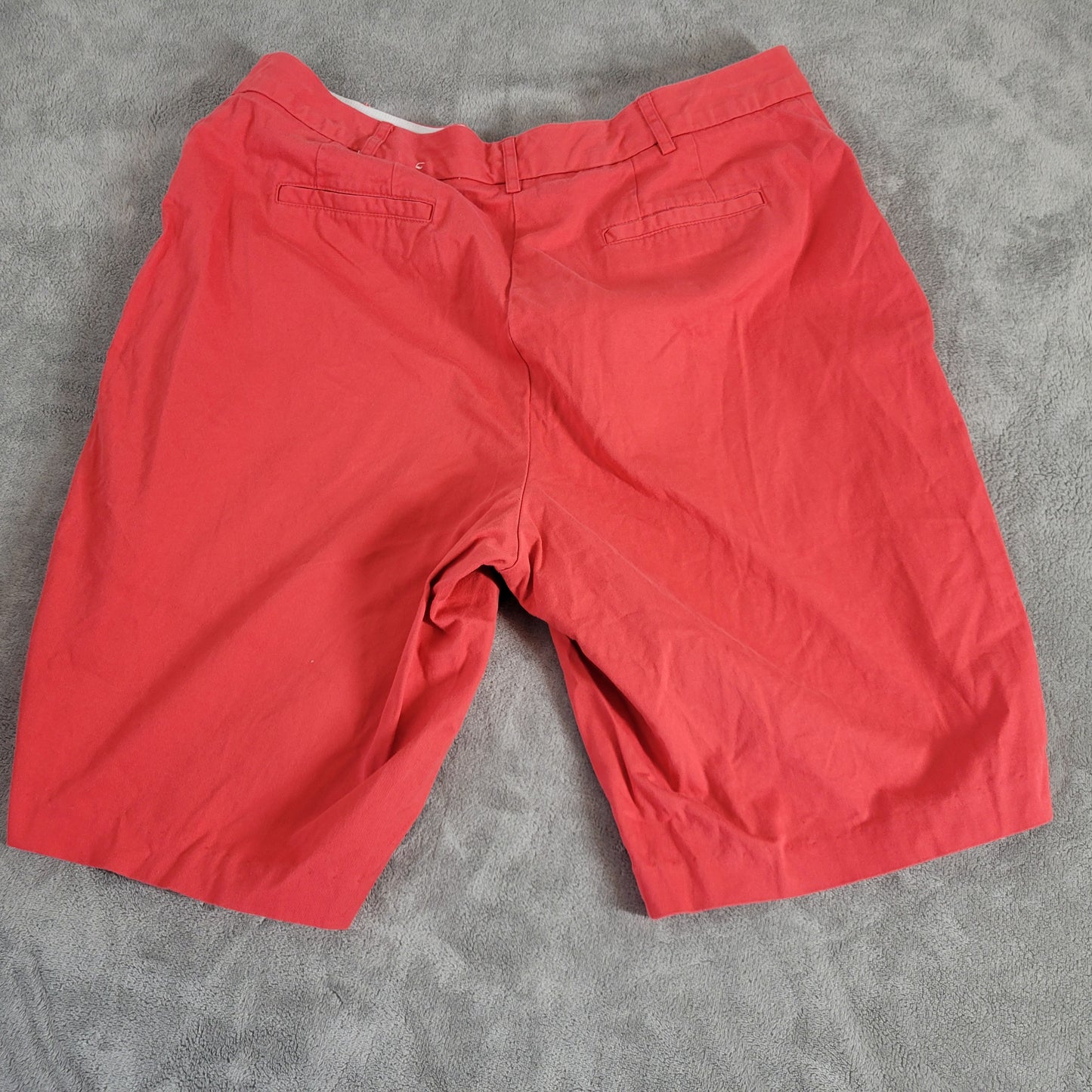 Dress Barn Womens 16W Bermuda Shorts Red Elastic Waist Pocket 11.5 Inseam RED41E