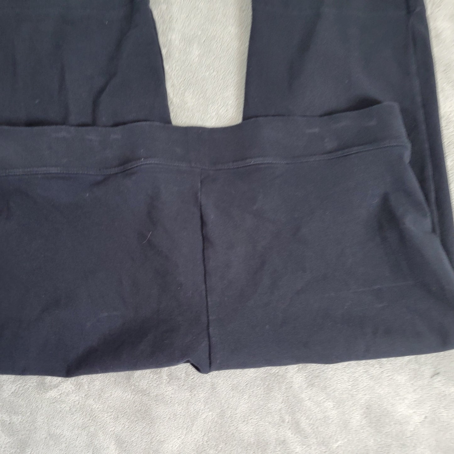 Lands End Womens XLP Capri Pants Blue Knit Elastic Waist Pull On BLU113E