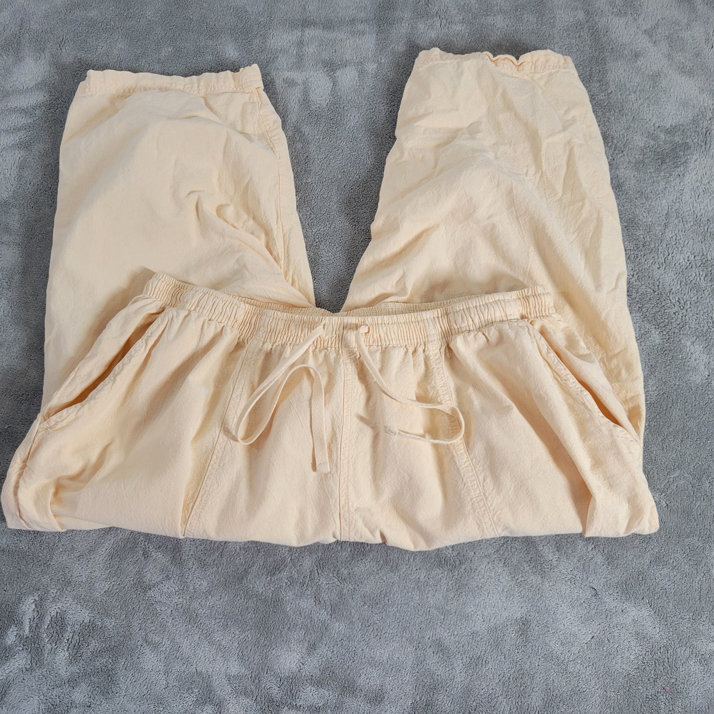 Erika Womens Plus 1X Orange Cotton Capri Pants Elastic Drawstring Waist ORA26E
