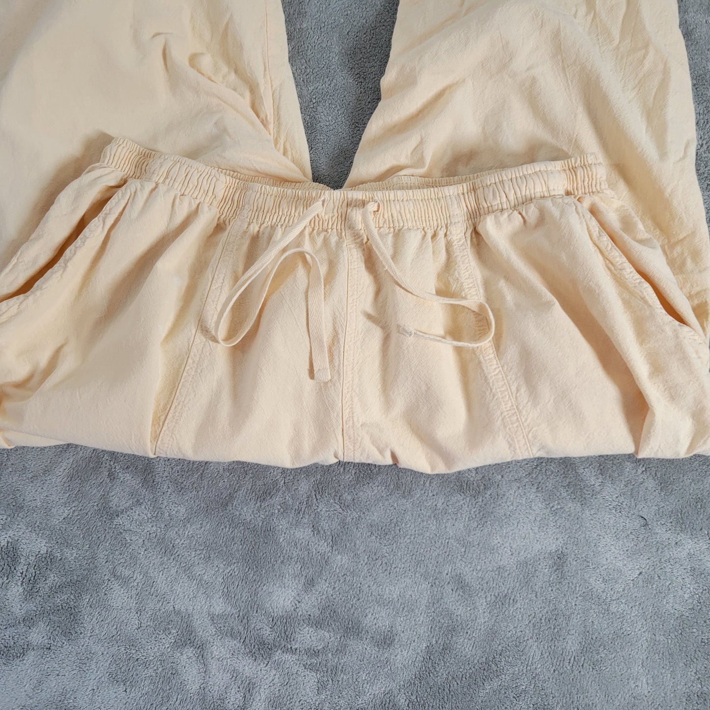 Erika Womens Plus 1X Orange Cotton Capri Pants Elastic Drawstring Waist ORA26E