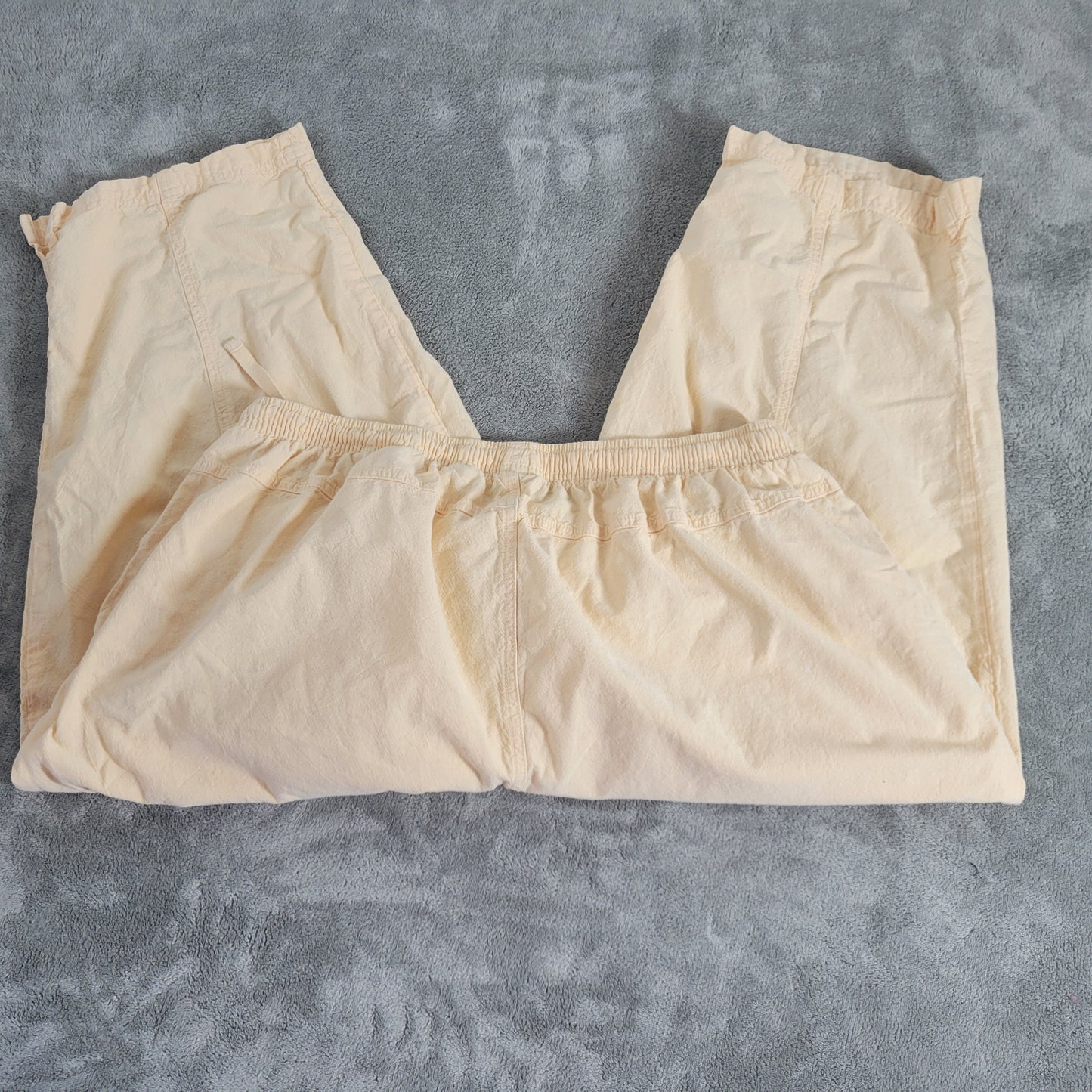 Erika Womens Plus 1X Orange Cotton Capri Pants Elastic Drawstring Waist ORA26E