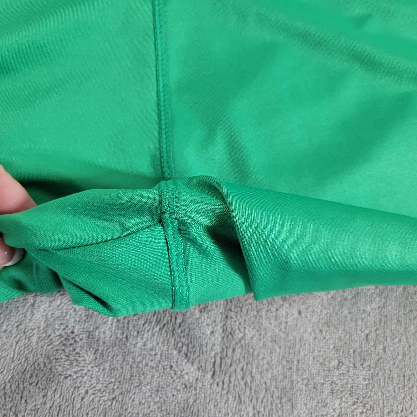 Crown & Ivy Womens 2X Green Scallop Hem Cropped Leggings Pockets GRE53E