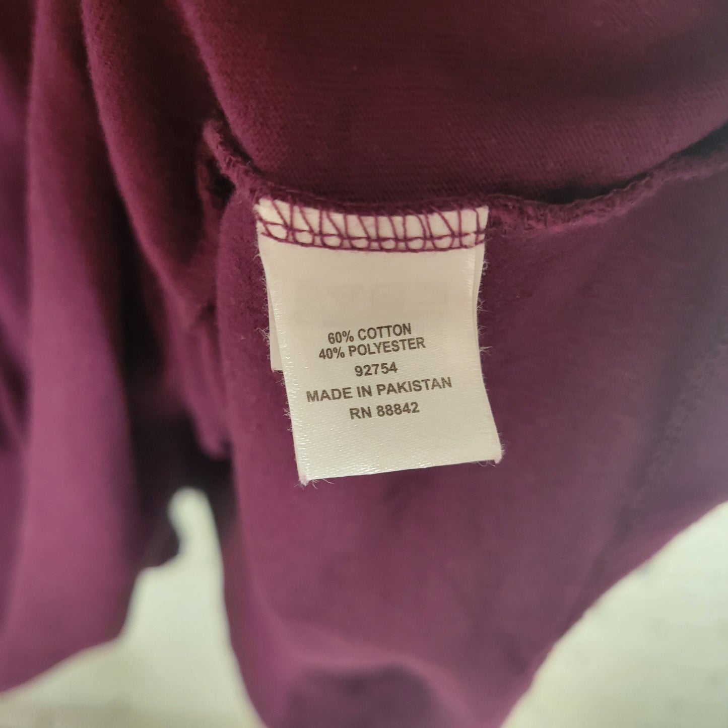 Roamans Tee Shirt 5X Womens Plus Purple Short Sleeve Crew Neck Cotton PUR56E