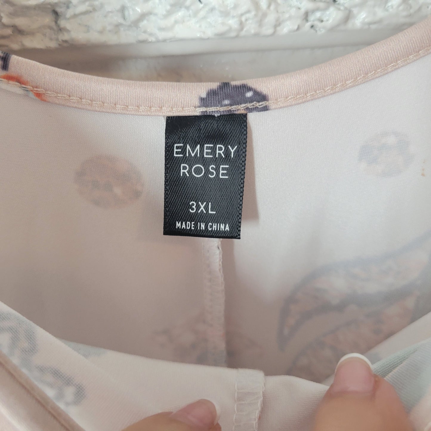 Emery Rose Womens 3XL Romper Multicolor Feather Print Sleeveless Pocket FLO185E