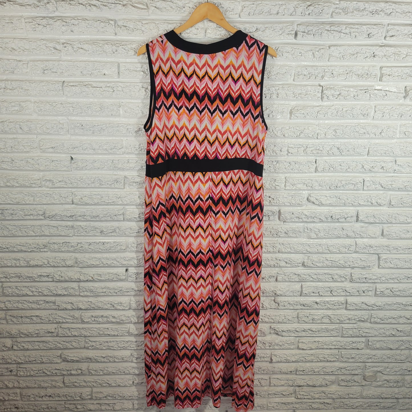 Susan Lawrence 3X Sheath Dress Multicolor Geometric Watercolor Belted GEO109E