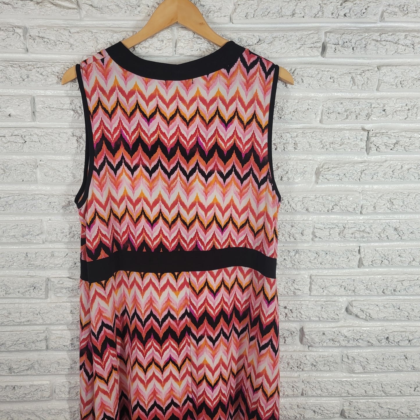 Susan Lawrence 3X Sheath Dress Multicolor Geometric Watercolor Belted GEO109E