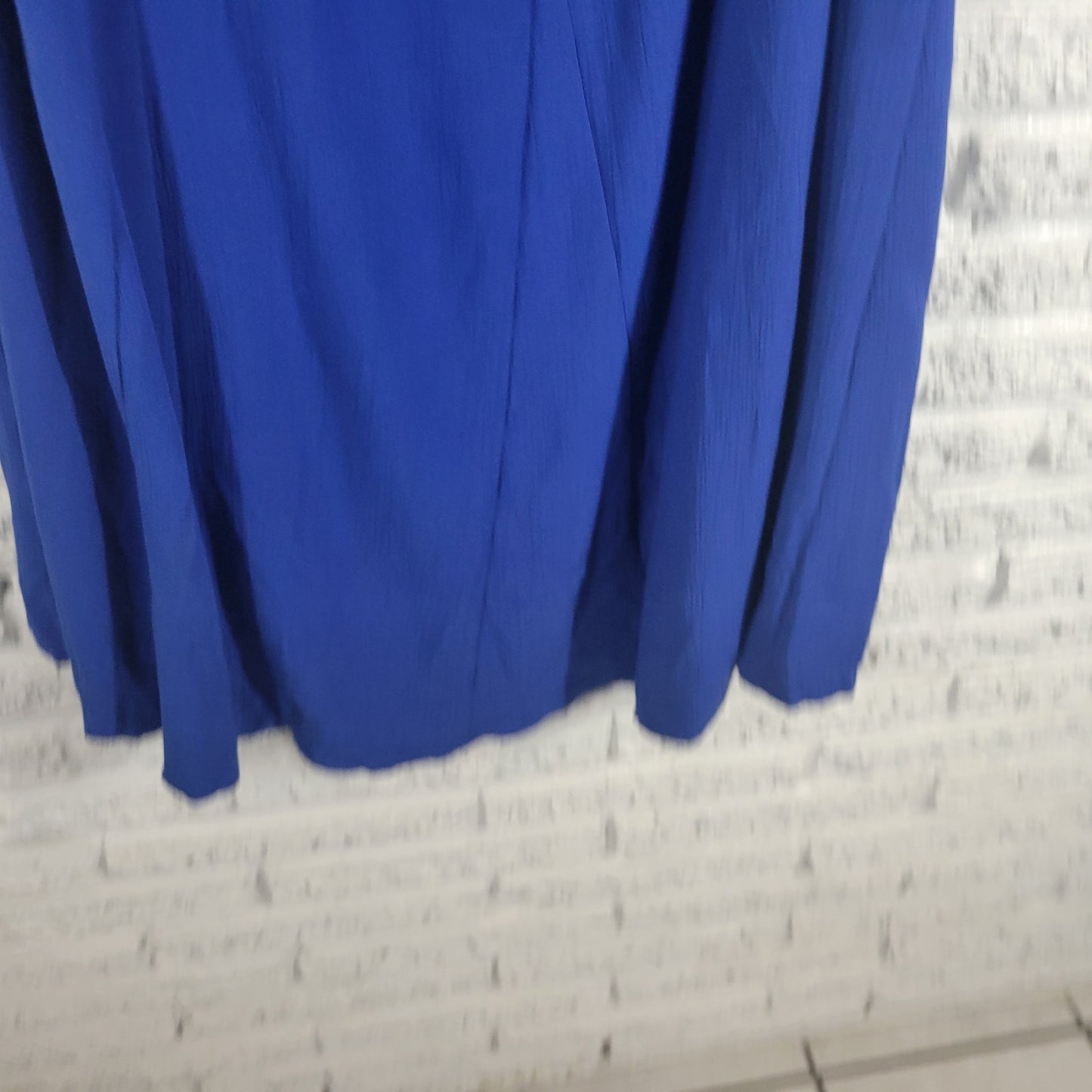 Susan Graver Womens 2X Blue A-Line Skirt Elastic Waist Pull On Plus BLU83E