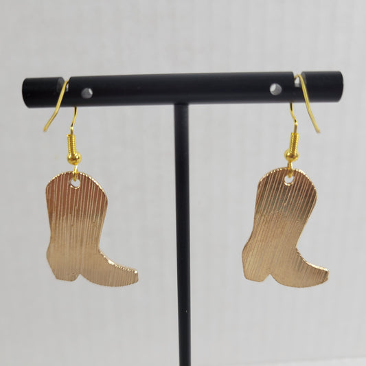 4th of July Patriotic Western Dangle Earrings Gold Hook Multi Color Rodeo E15E