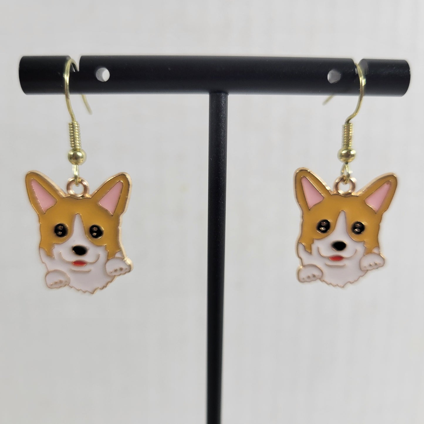 Corgi Dog Dangle Earrings Fish Hook Puppy Novelty Jewelry Pet Lover Gift E24E