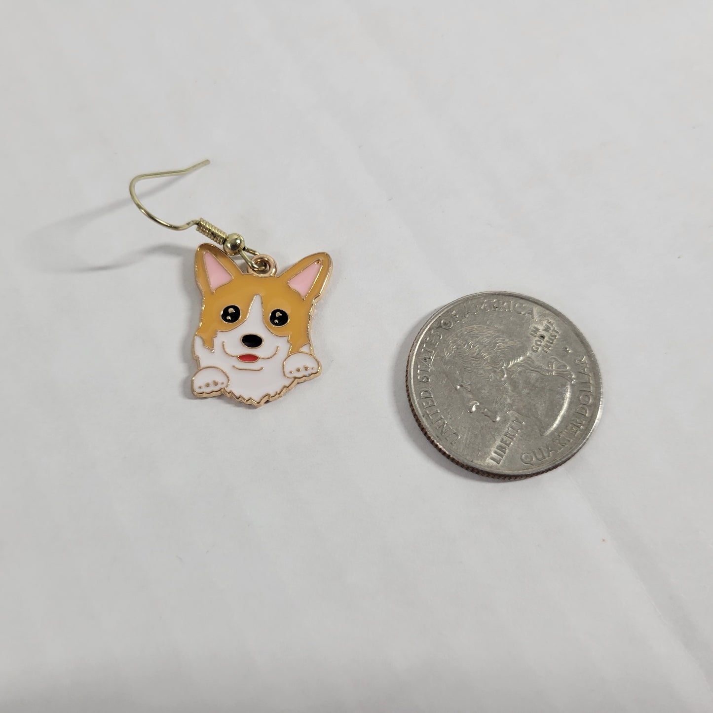 Corgi Dog Dangle Earrings Fish Hook Puppy Novelty Jewelry Pet Lover Gift E24E