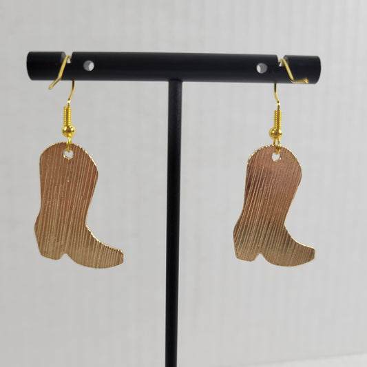 4th of July Cowgirl Boot Dangle Earrings Patriotic Western Americana New E27E