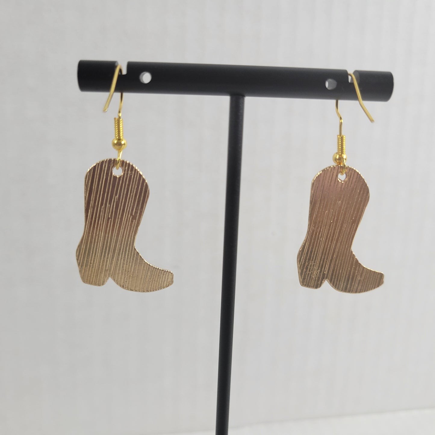 Valentine Pink Heart Cowboy Boot Dangle Earrings Western Rodeo Jewelry New E31E