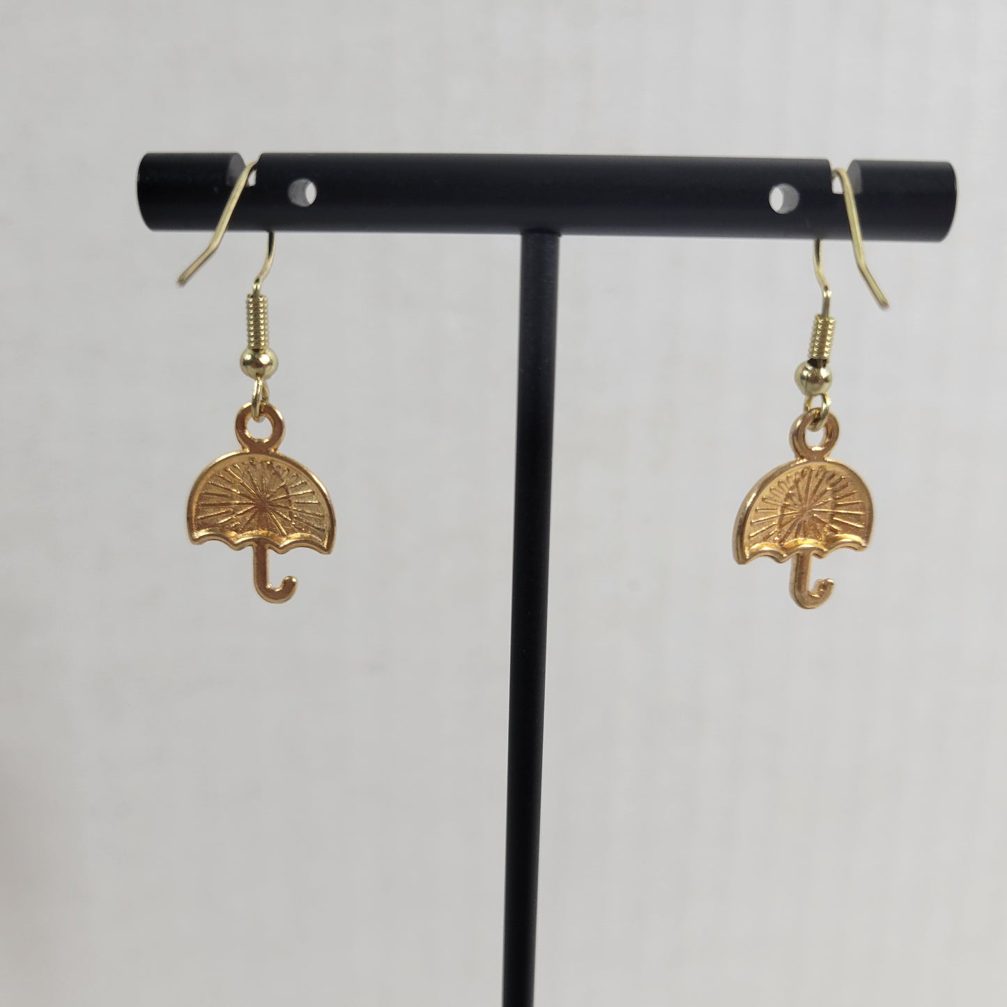 Umbrella Dangle Earrings Gold Tone Alloy Novelty Multicolored Women Jewelry E41E
