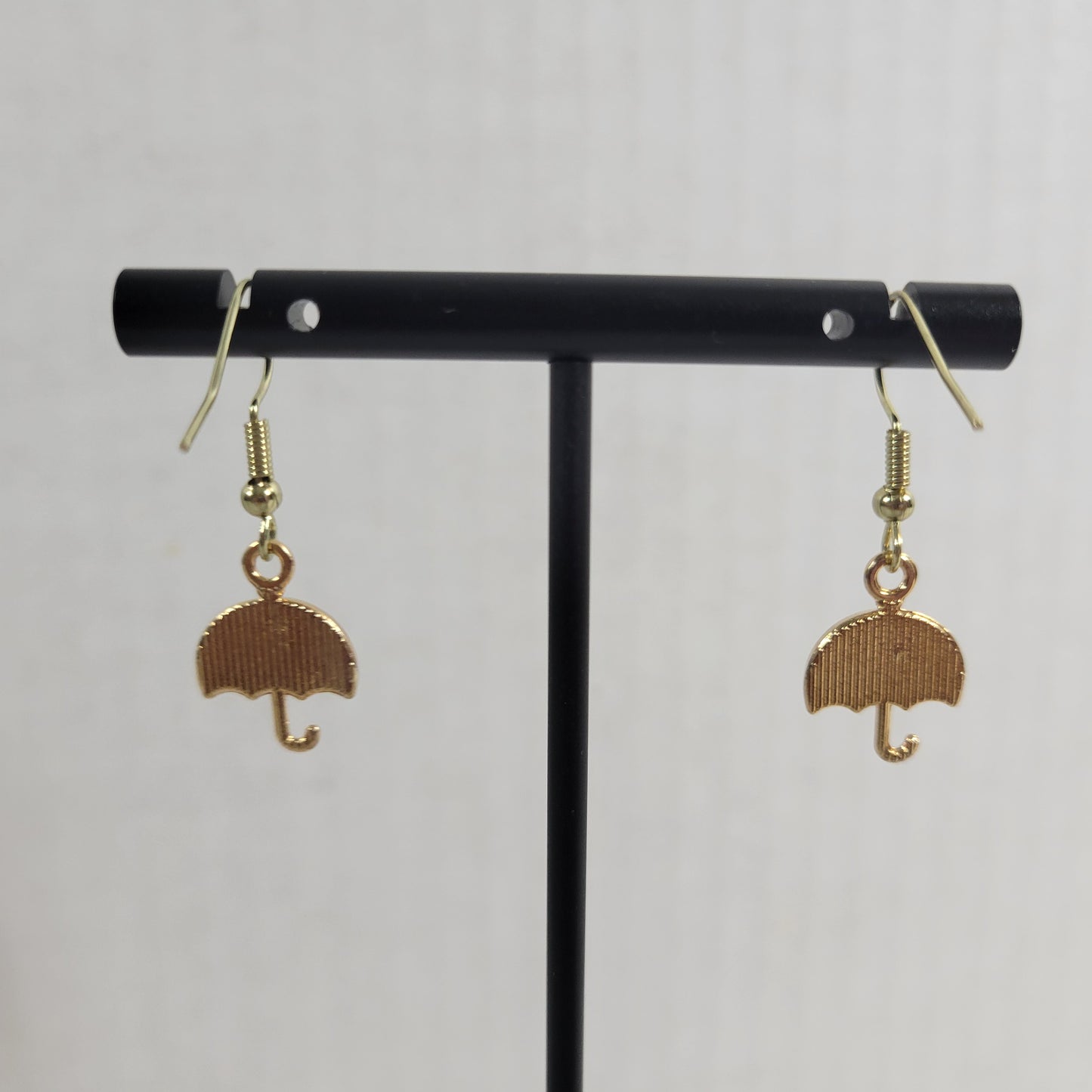 Umbrella Dangle Earrings Gold Tone Alloy Multicolored Women Novelty Jewelry E42E
