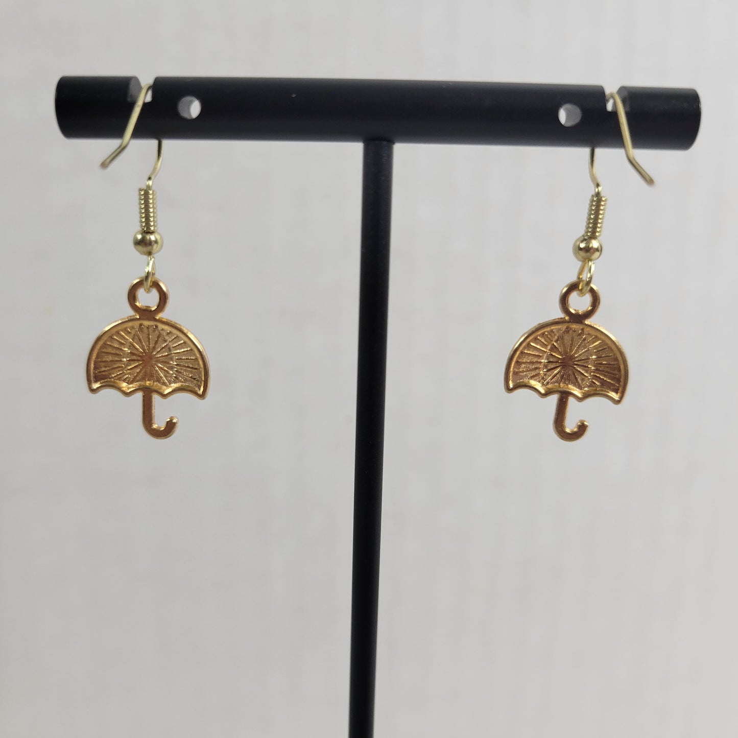 Umbrella Dangle Earrings Gold Tone Alloy Novelty Multicolored Women Jewelry E51E