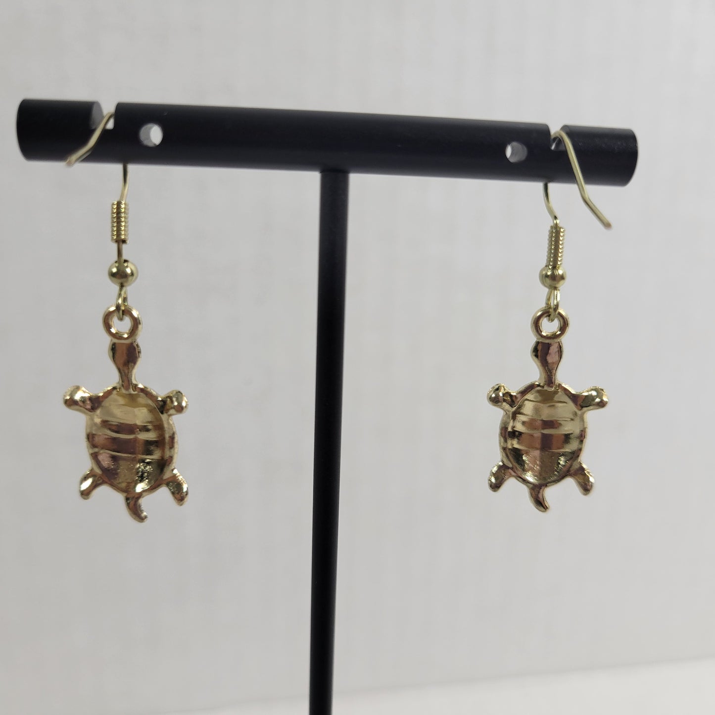 Turtle Dangle Drop Earrings Women Zinc Alloy Blue White Gold Tone Fashion E72E