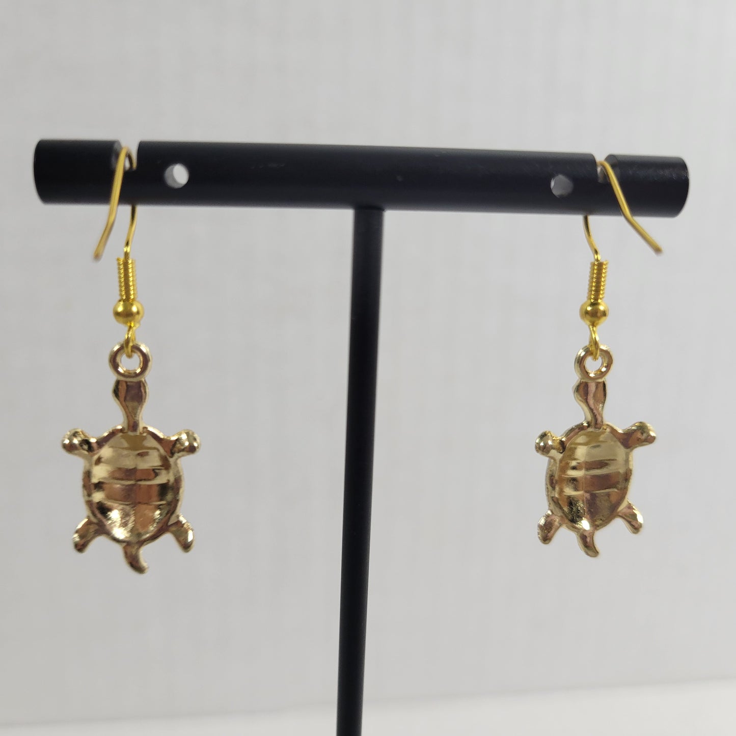 Turtle Dangle Drop Earrings Women Zinc Alloy Orange Black Gold Tone Jewelry E75E