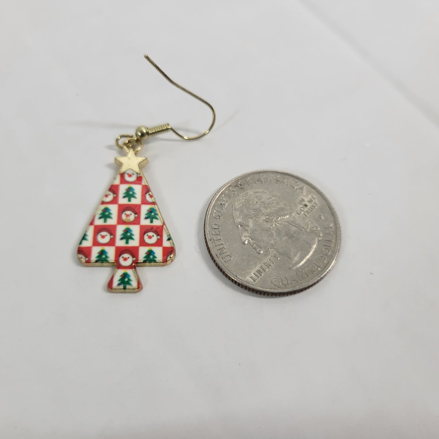 Christmas Tree Dangle Drop Earrings Women Red Green Holiday Fashion Jewelry E79E