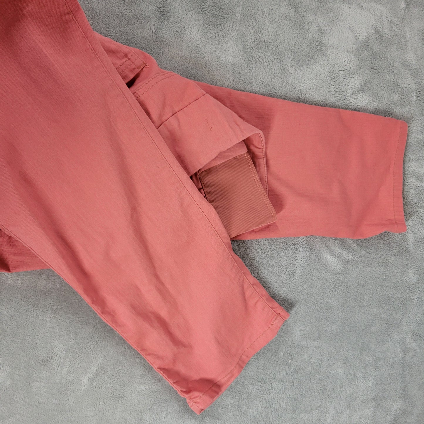 Woman Within Pants 16W Dusty Rose Pink Tapered Pull On Elastic Waist SL114E