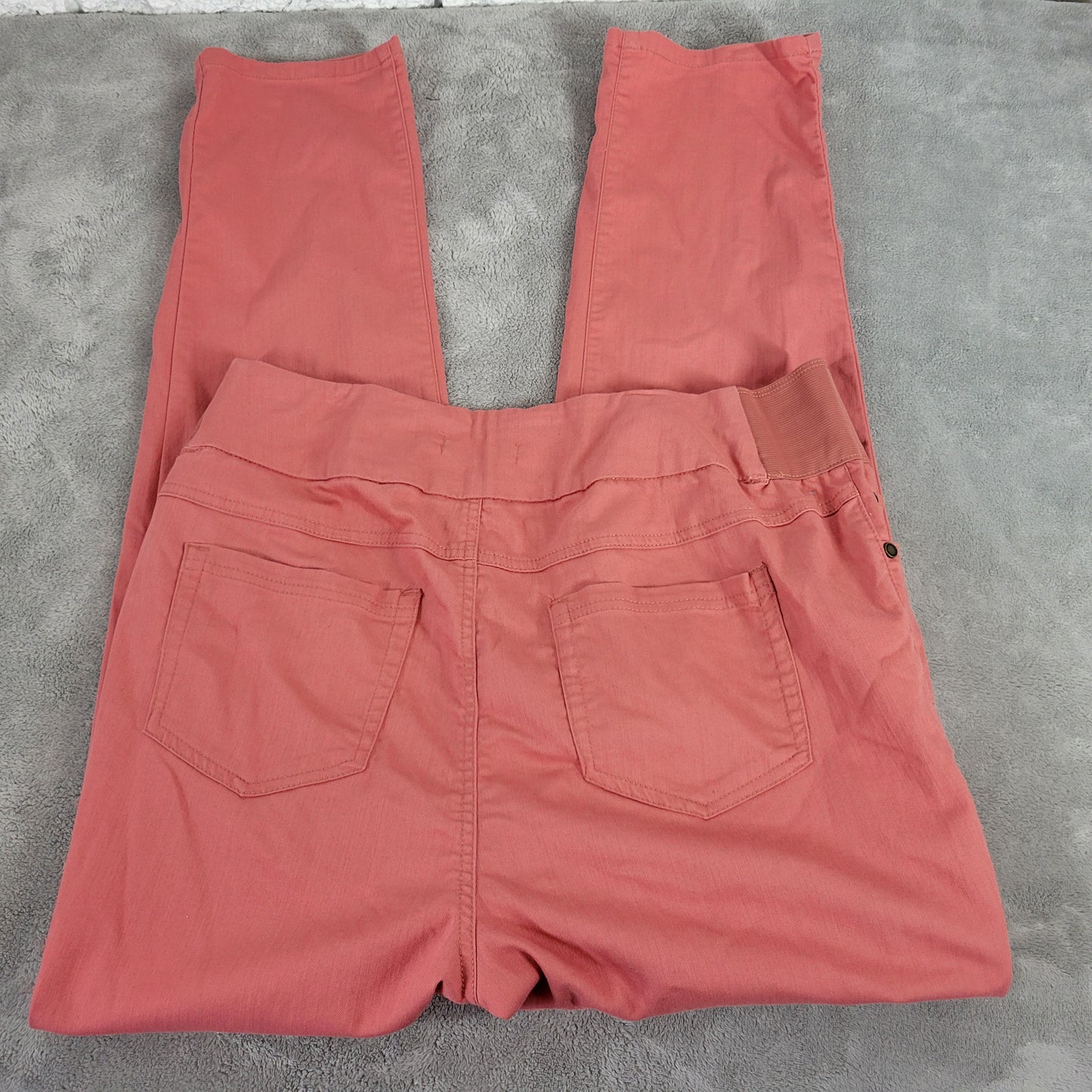 Woman Within Pants 16W Dusty Rose Pink Tapered Pull On Elastic Waist SL114E