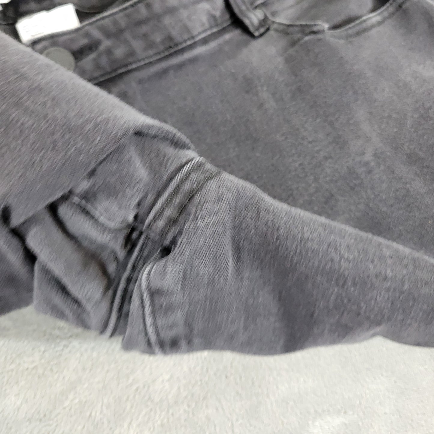 Lane Bryant Jeans 26 Black Tapered Elastic Waist Stretch Denim Plus Size SL75E