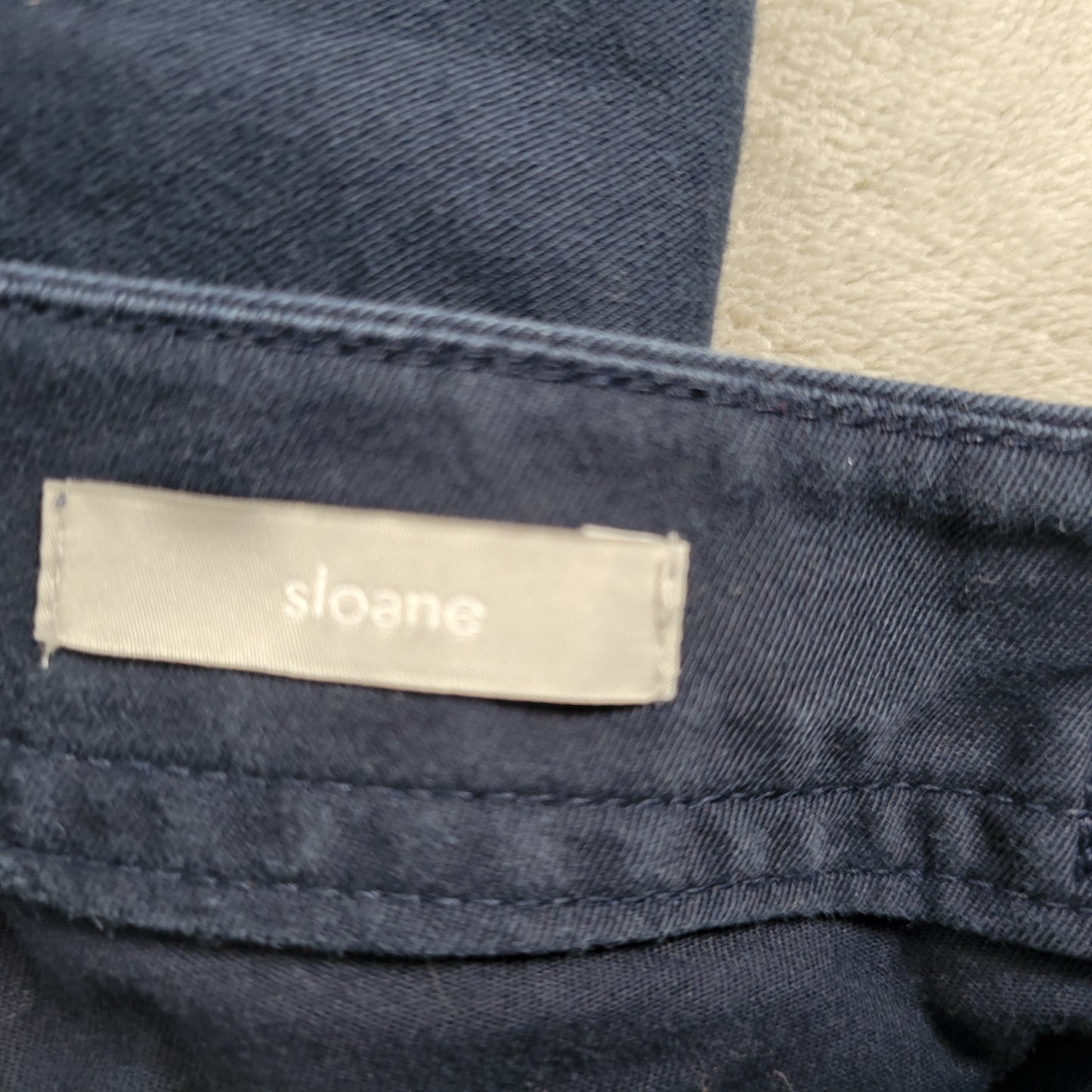 Liz Claiborne 18W Sloane Capri Pants Blue Cotton Blend Crop Pockets BLU14E
