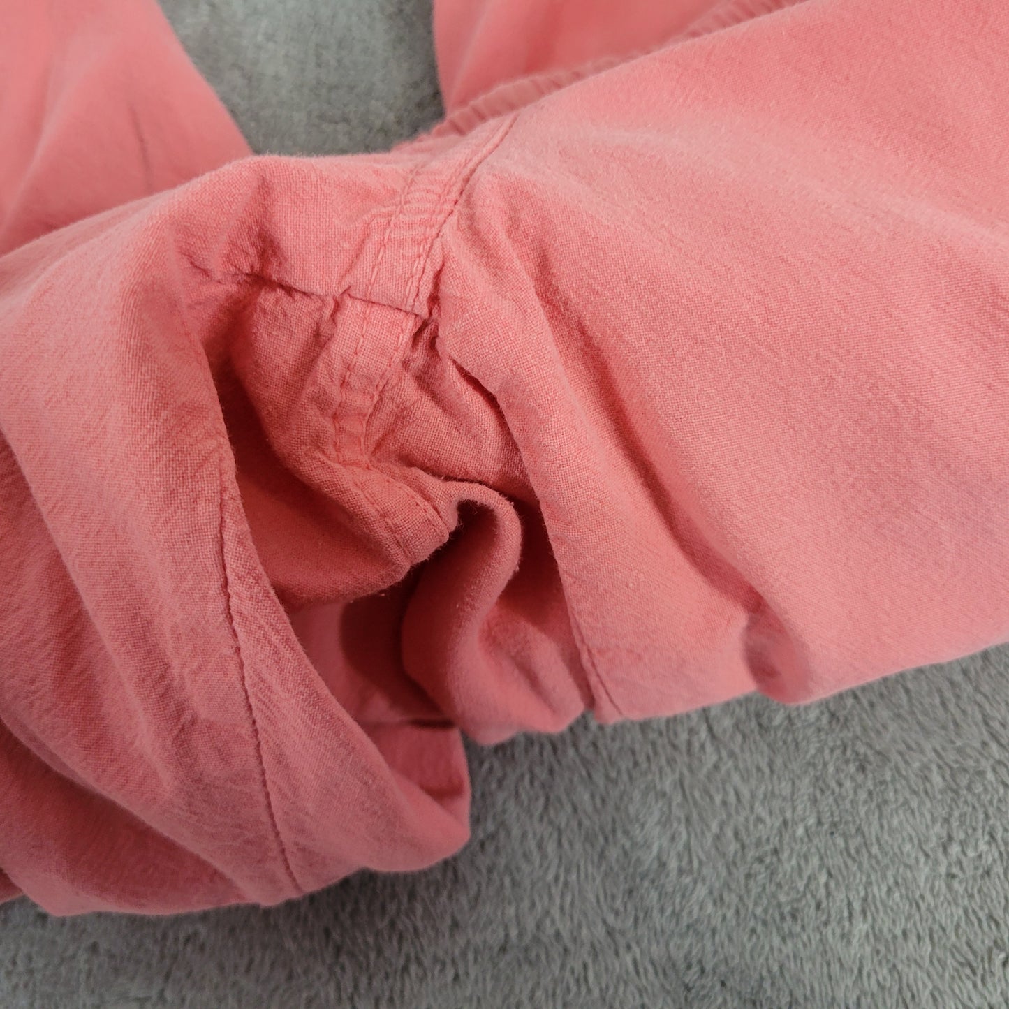 Erika 2X Capri Pants Pink Cotton Pull On Drawstring Elastic Waist Pockets PIN41E