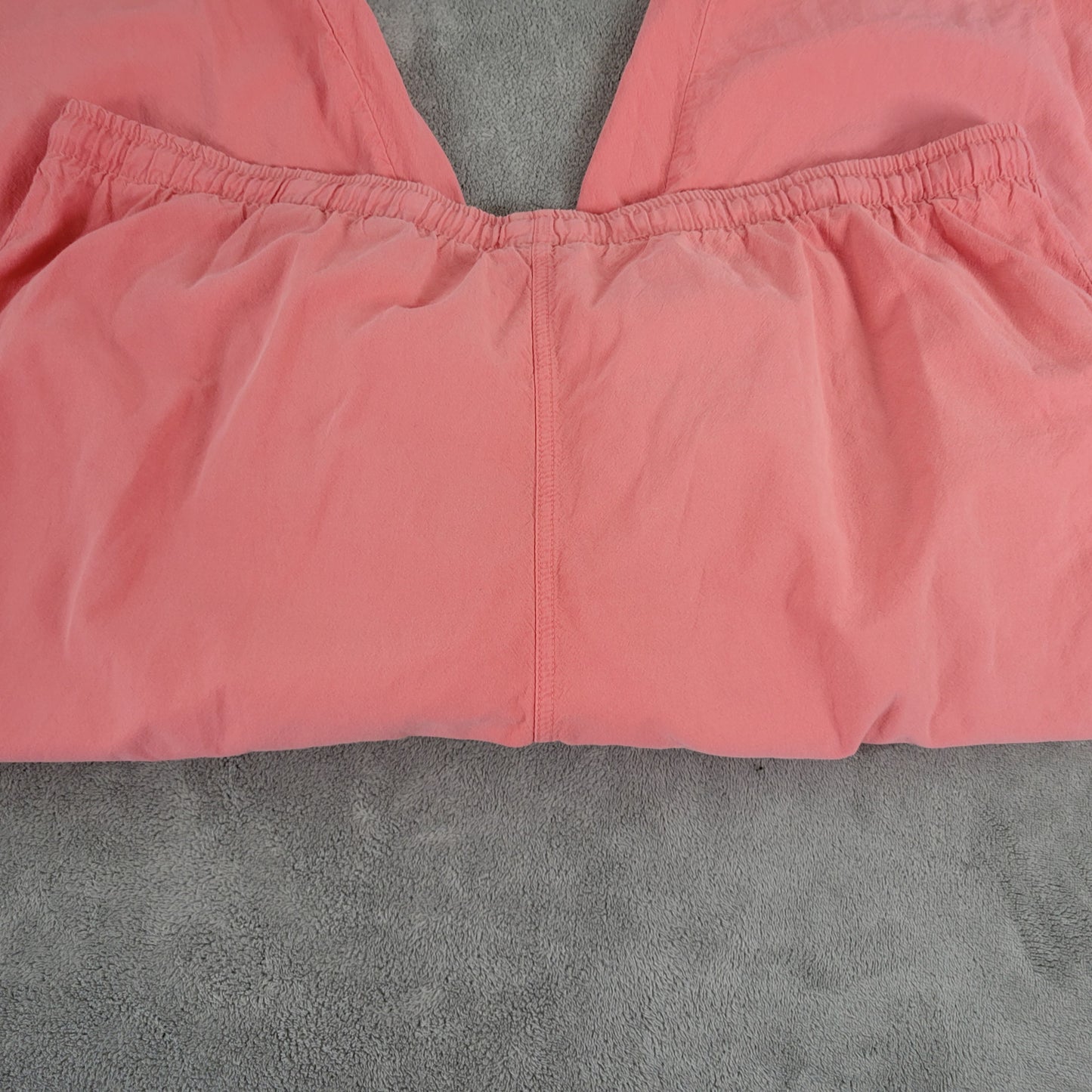 Erika 2X Capri Pants Pink Cotton Pull On Drawstring Elastic Waist Pockets PIN41E