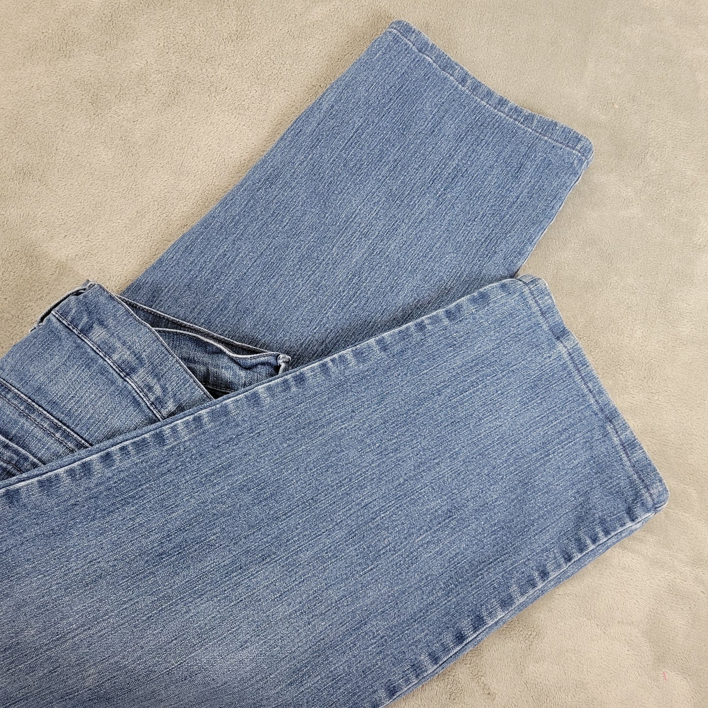 Gloria Vanderbilt 18 Jeans Blue Denim Straight Leg Elastic Waist Stretch SL58E